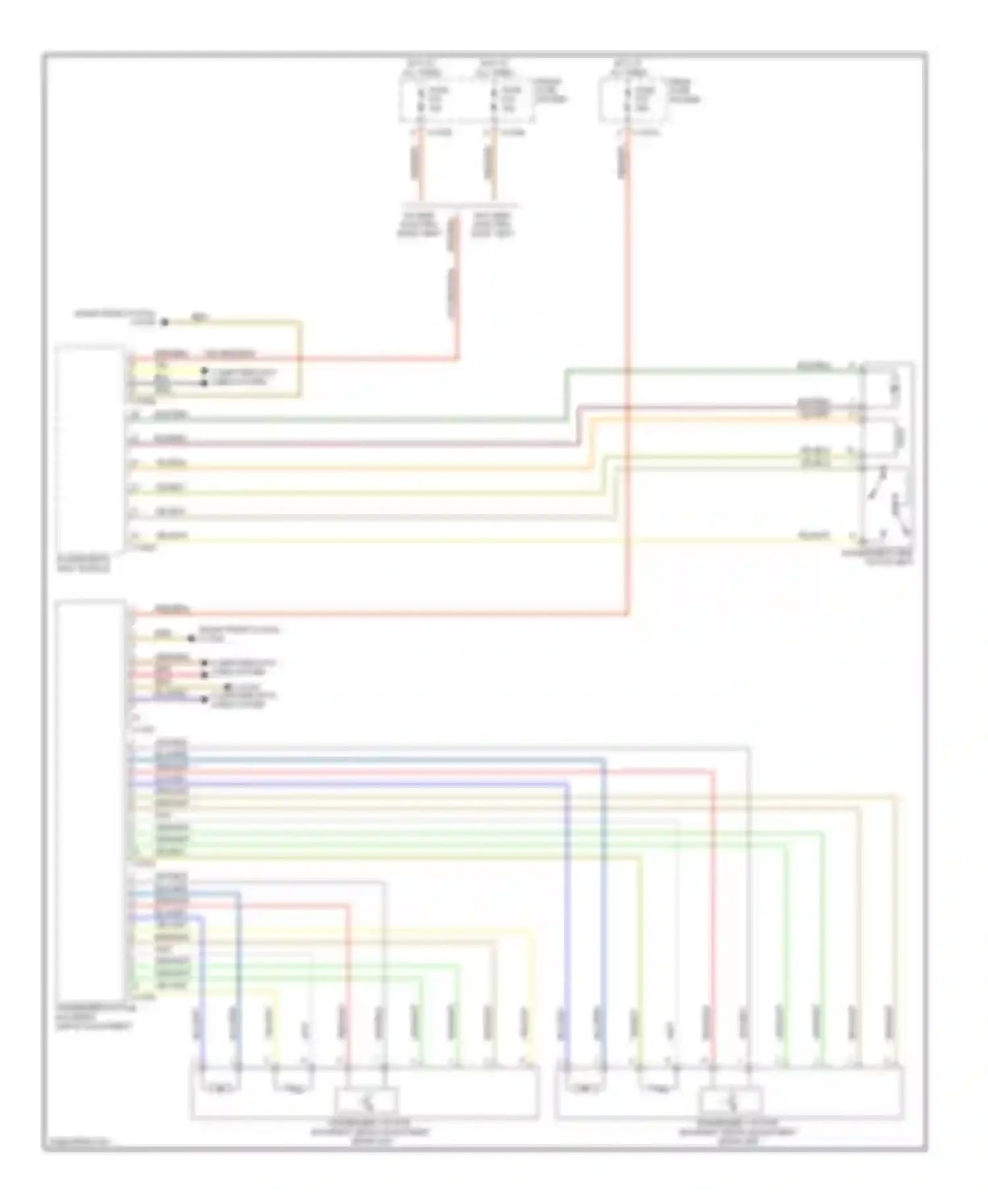 Wiring diagram passenger's seat module for BMW 5 series E60/E61 (2002-2007) (5 of 12)