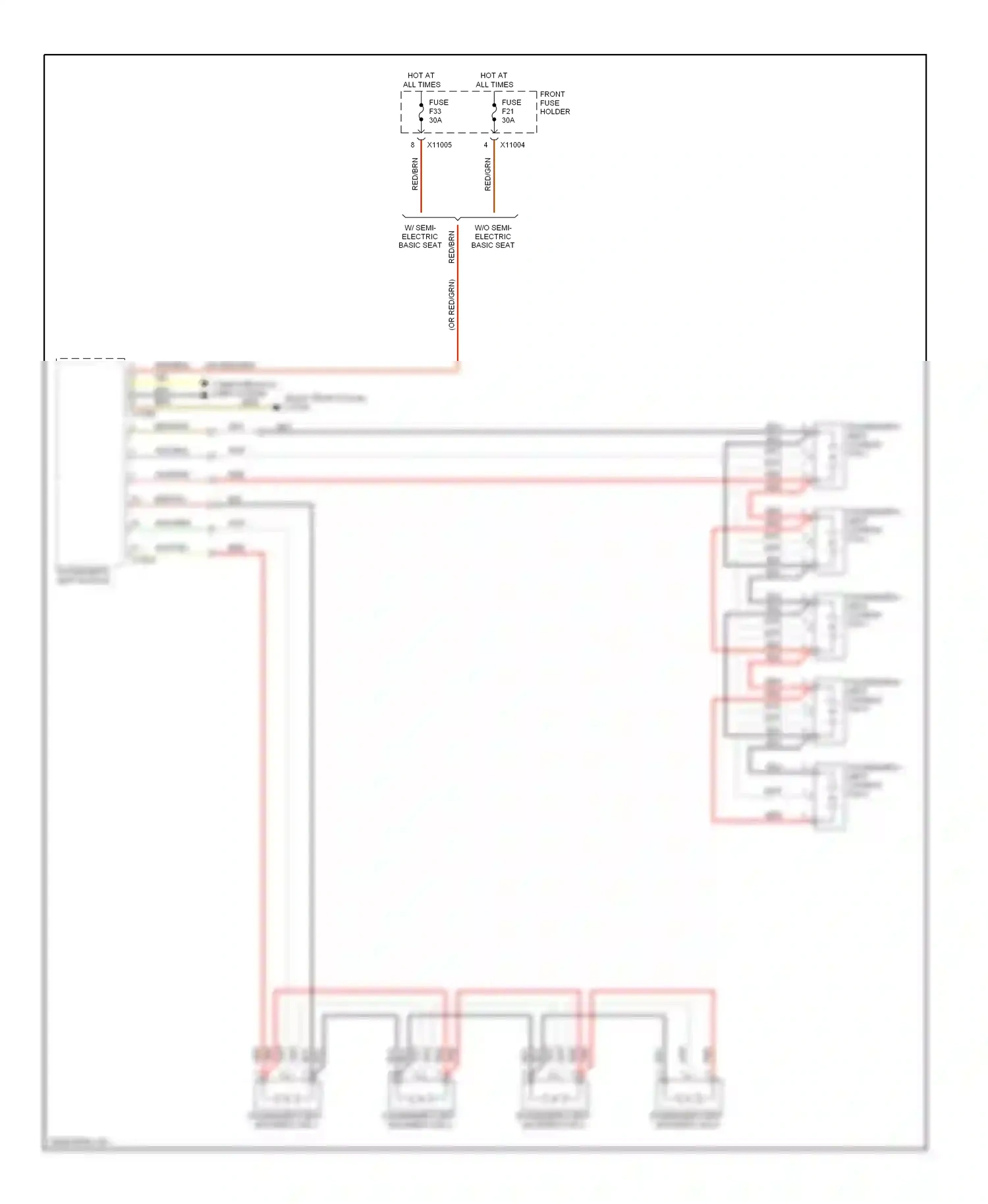 BMW 5 series E60/E61 (2002-2007) passenger's seat module wiring diagram  (11 of 12)