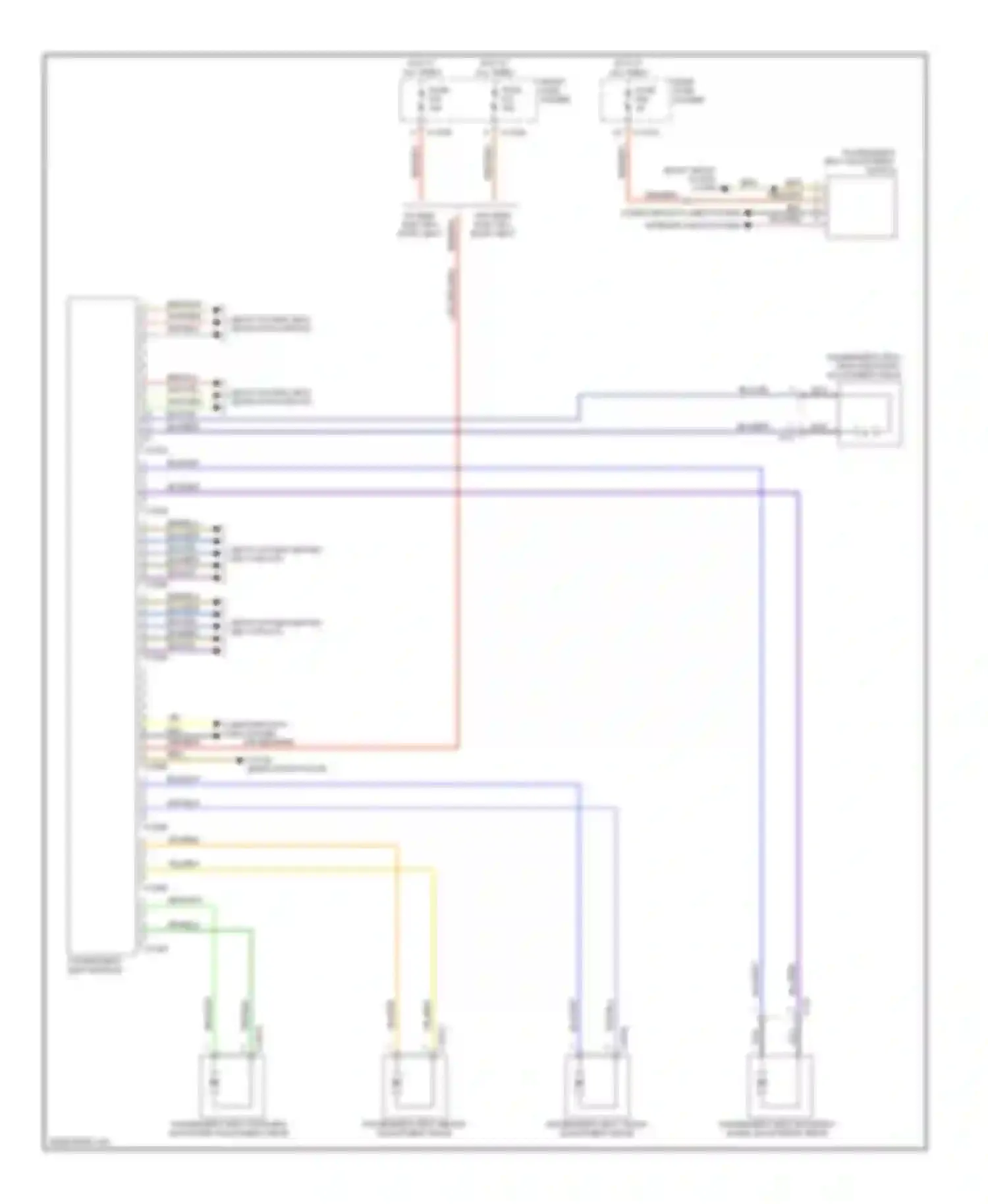 Wiring diagram passenger's seat module for BMW 5 series E60/E61 (2002-2007) (6 of 12)