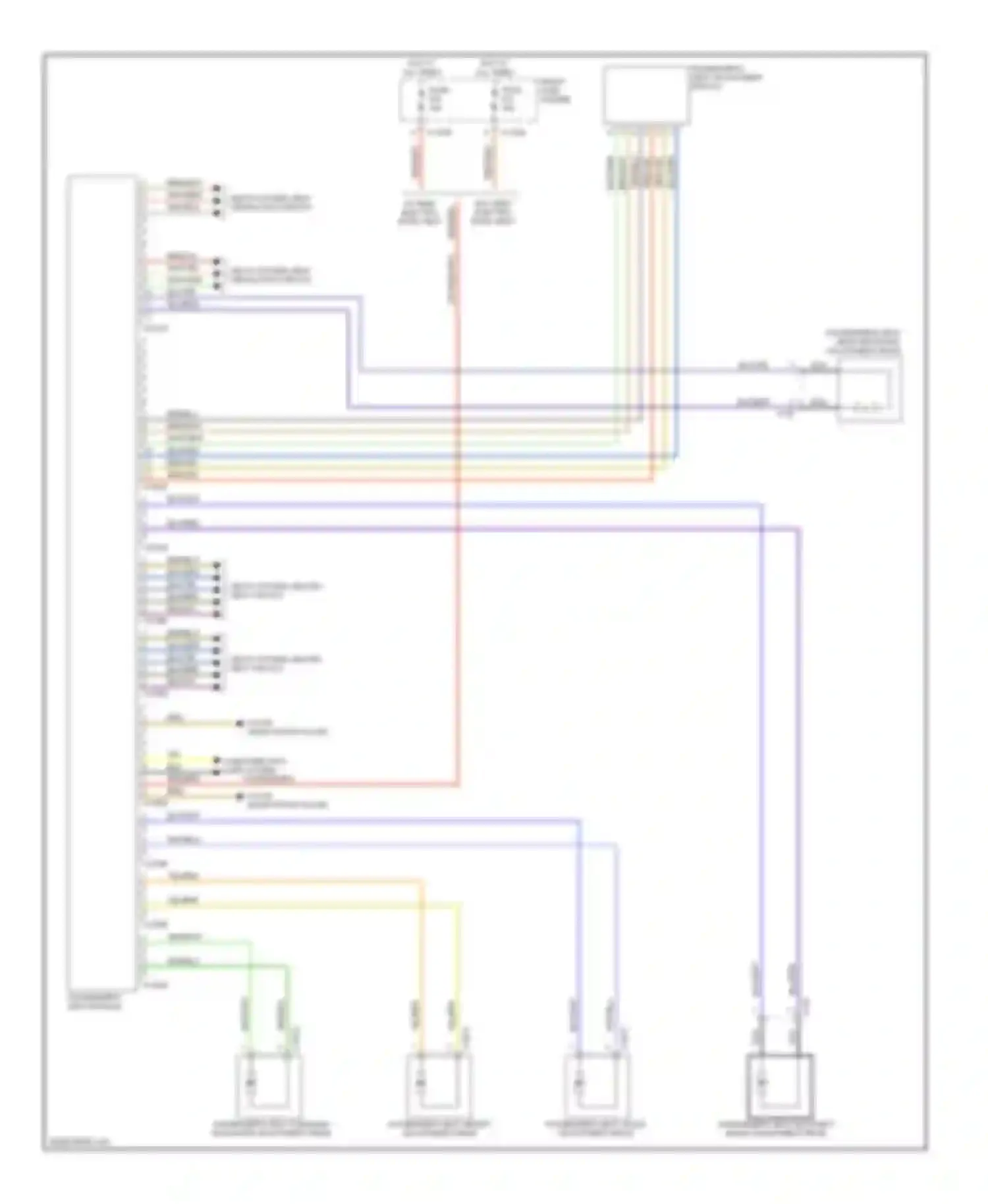 Wiring diagram passenger's seat module for BMW 5 series E60/E61 (2002-2007) (7 of 12)