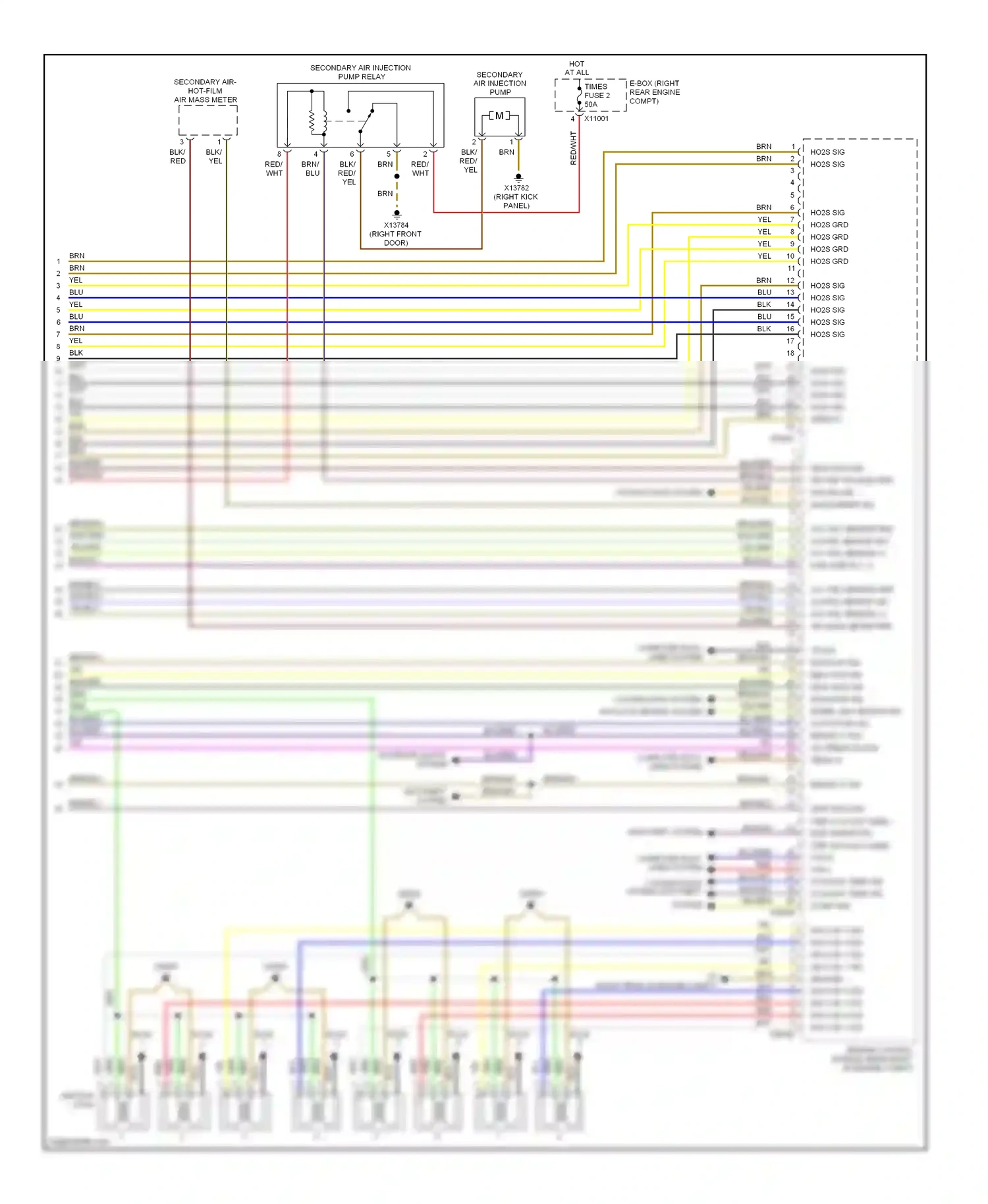 BMW 5 series E60/E61 (2002-2007) plug plug wiring diagram  (1 of 1)