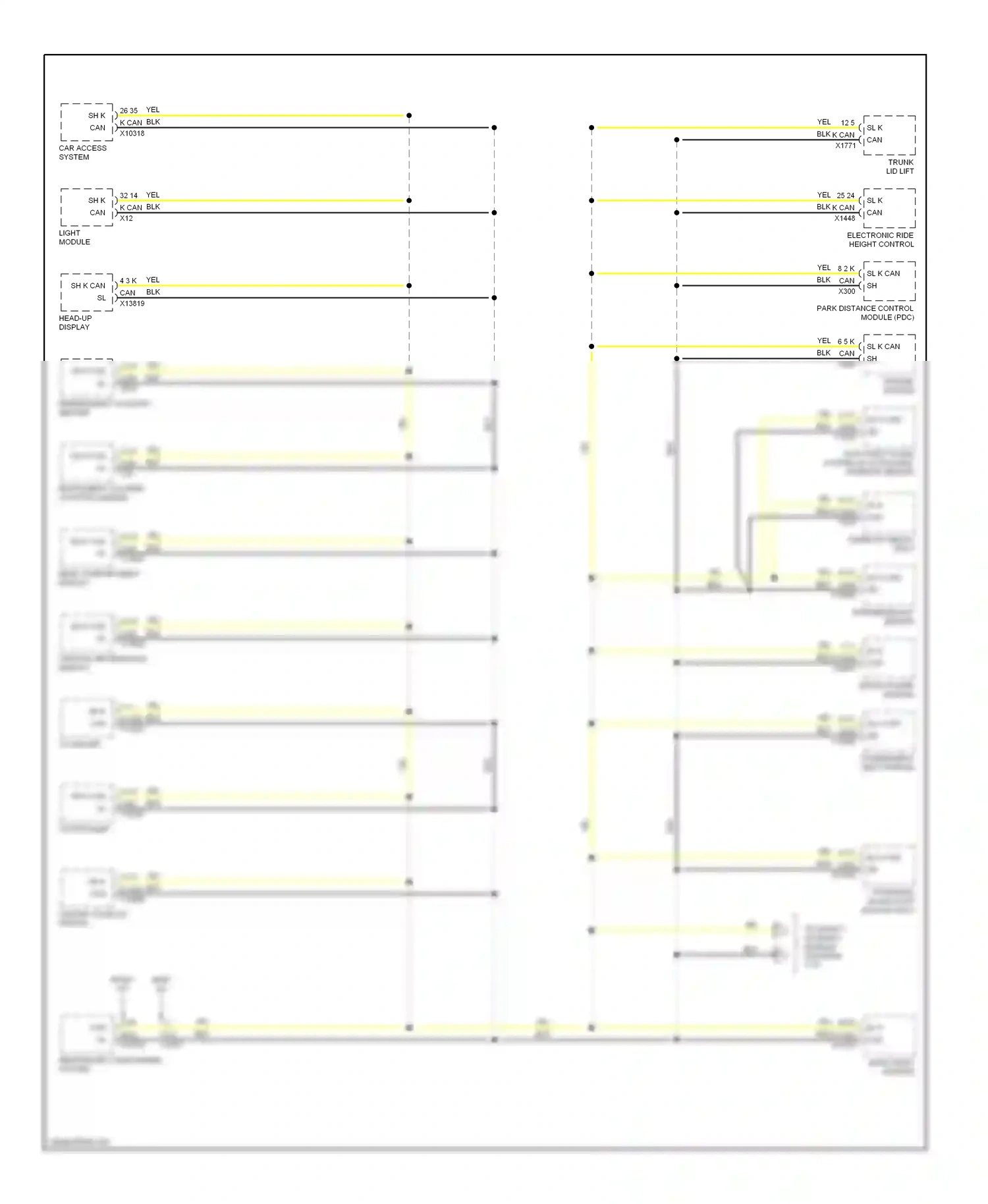 BMW 5 series E60/E61 (2002-2007) rain/headlight sensor wiring diagram  (1 of 4)