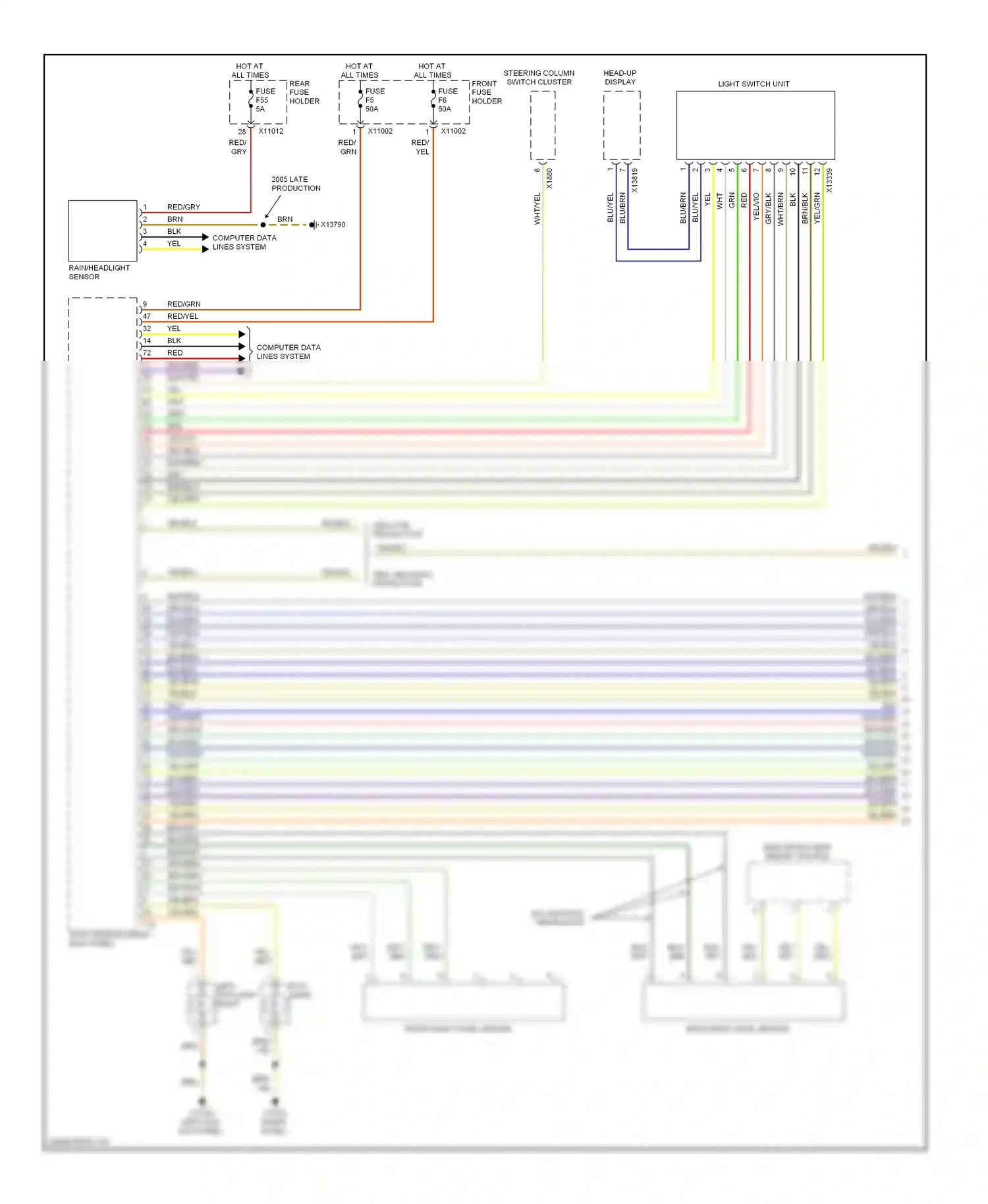 BMW 5 series E60/E61 (2002-2007) red/yel wiring diagram  (18 of 38)
