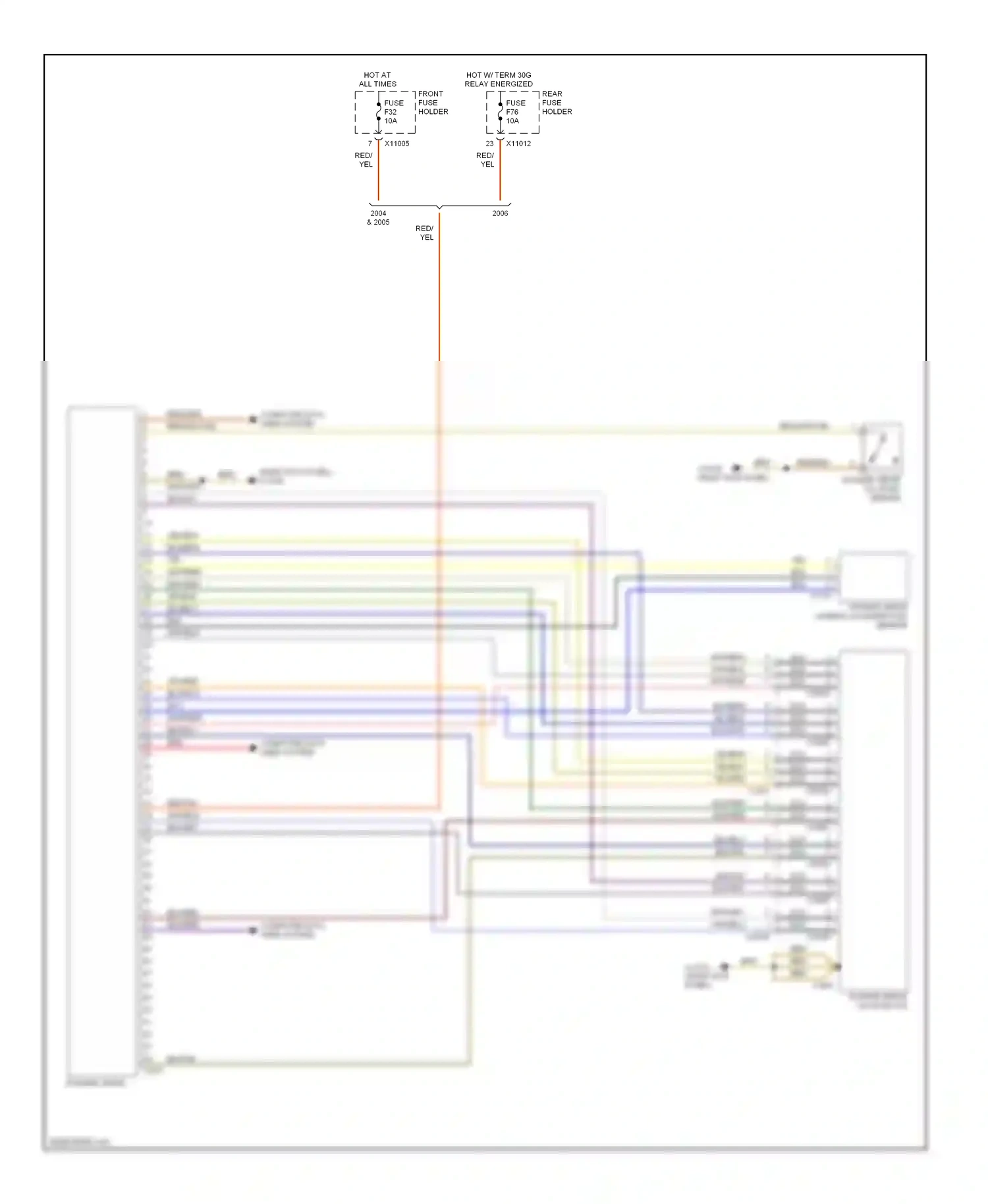 BMW 5 series E60/E61 (2002-2007) red/yel wiring diagram  (8 of 38)