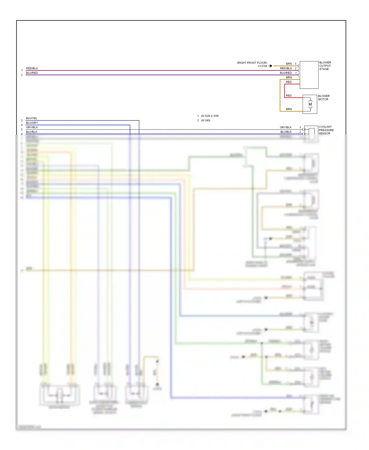 BMW 5 series E60/E61 (2002-2007) refrigerant compressor control valve wiring diagram  (1 of 4)