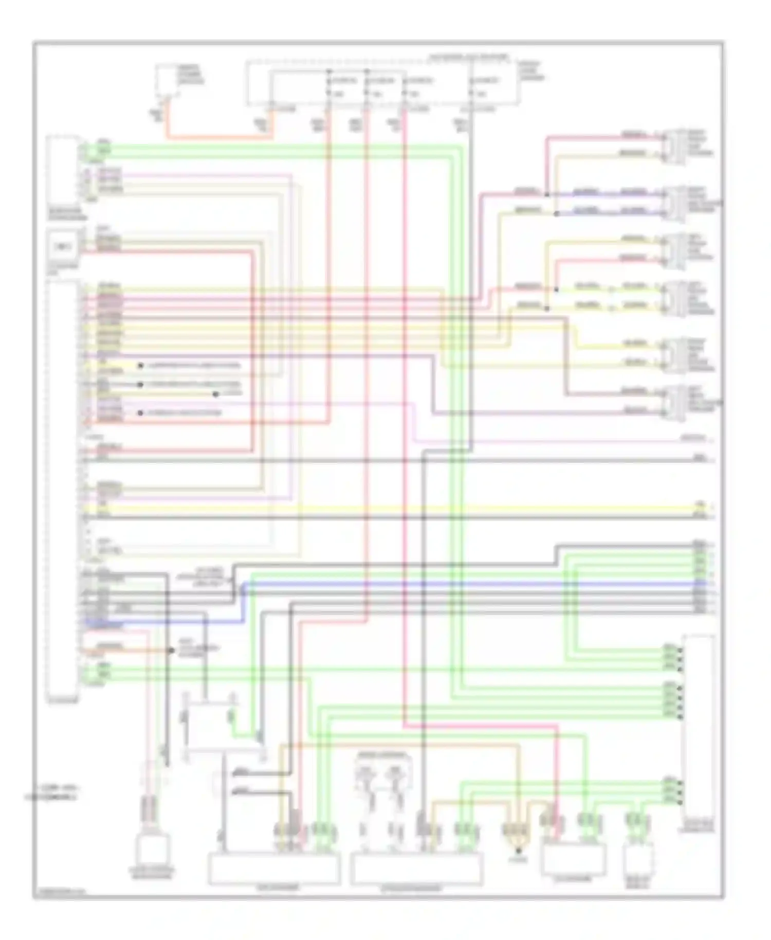 Wiring diagram right rear mid-range speaker for BMW 5 series E60/E61 (2002-2007) (1 of 4)