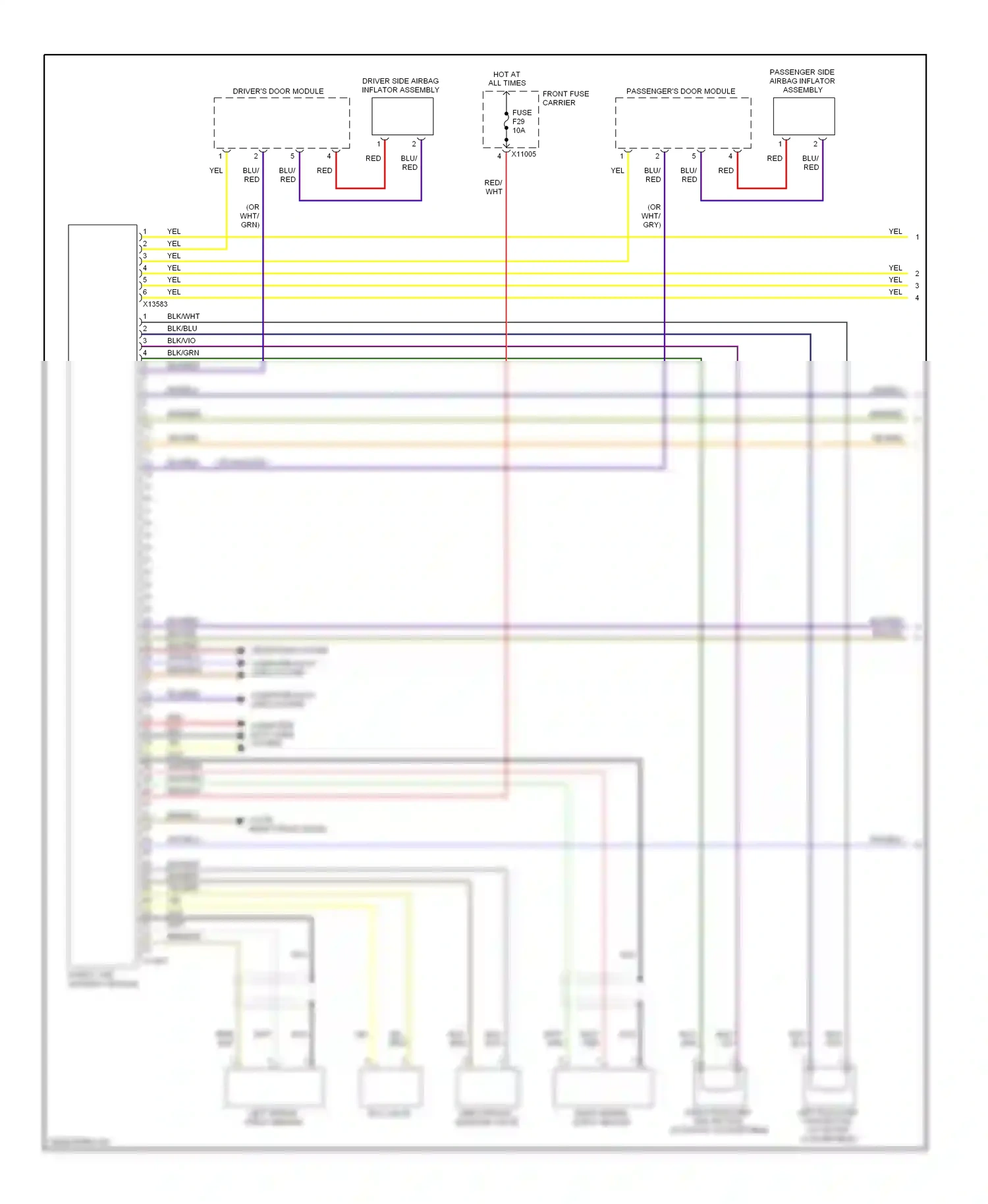 BMW 5 series E60/E61 (2002-2007) telephone system computer data lines system wiring diagram  (1 of 1)