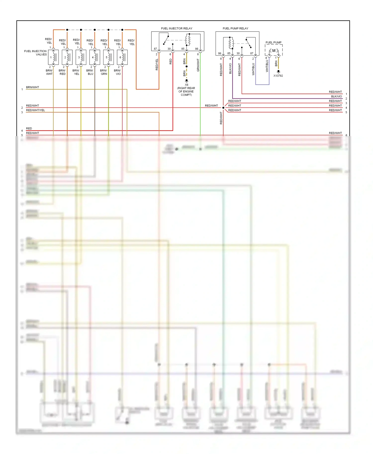 BMW 5 series E60/E61 (2002-2007) wht/blu wiring diagram  (18 of 46)