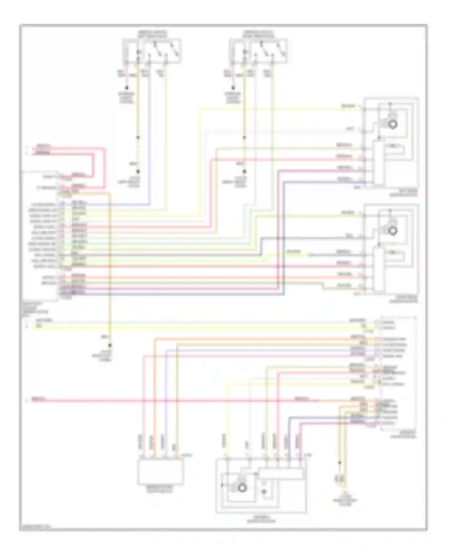 Wiring diagram left rear window motor for BMW 5 series E60/E61 (2002-2007)