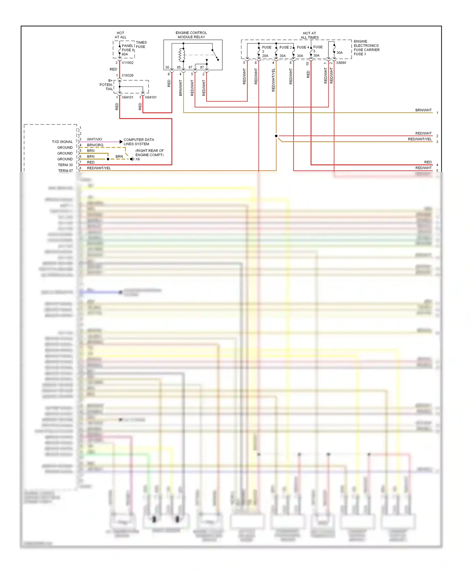 BMW 5 series E60/E61 (2002-2007) yel/blk wiring diagram  (9 of 37)