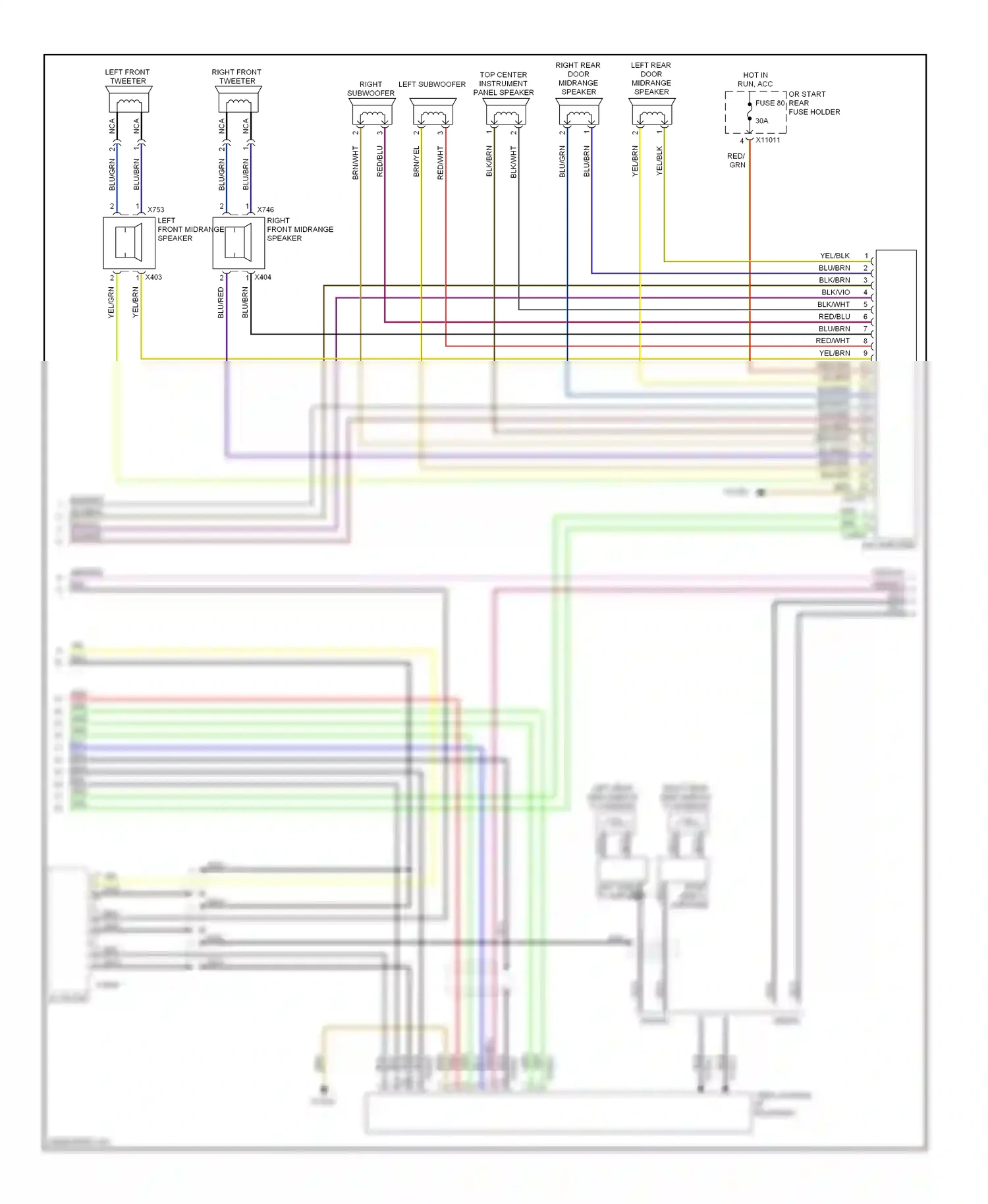 BMW 5 series E60/E61 (2002-2007) yel/blk wiring diagram  (18 of 37)