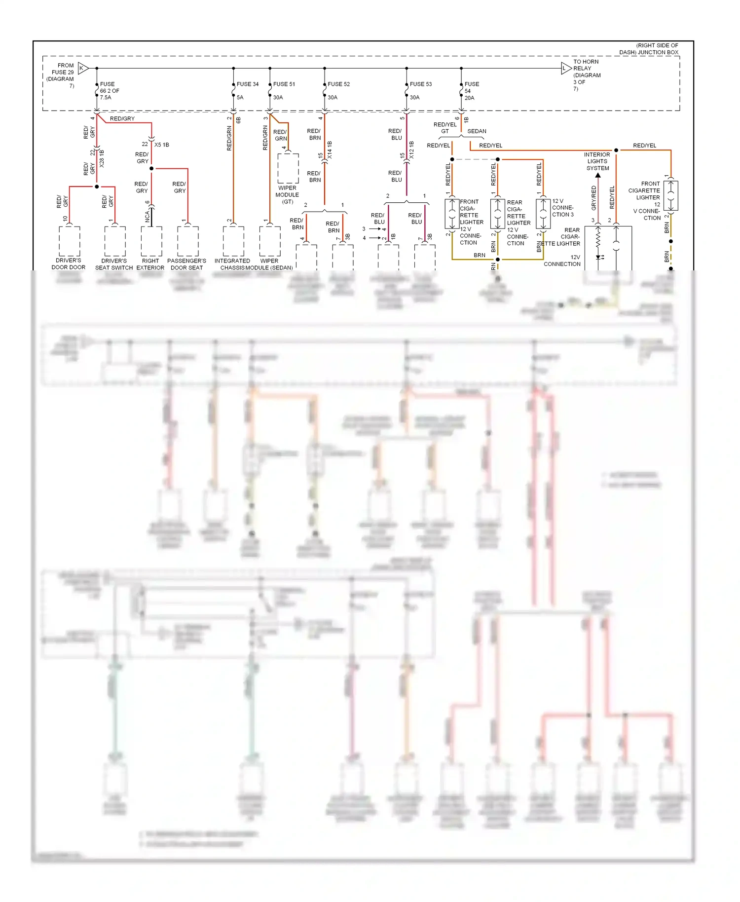 BMW 5 series GT F07 (2009-2013) basic variant roof functions module wiring diagram  (3 of 4)