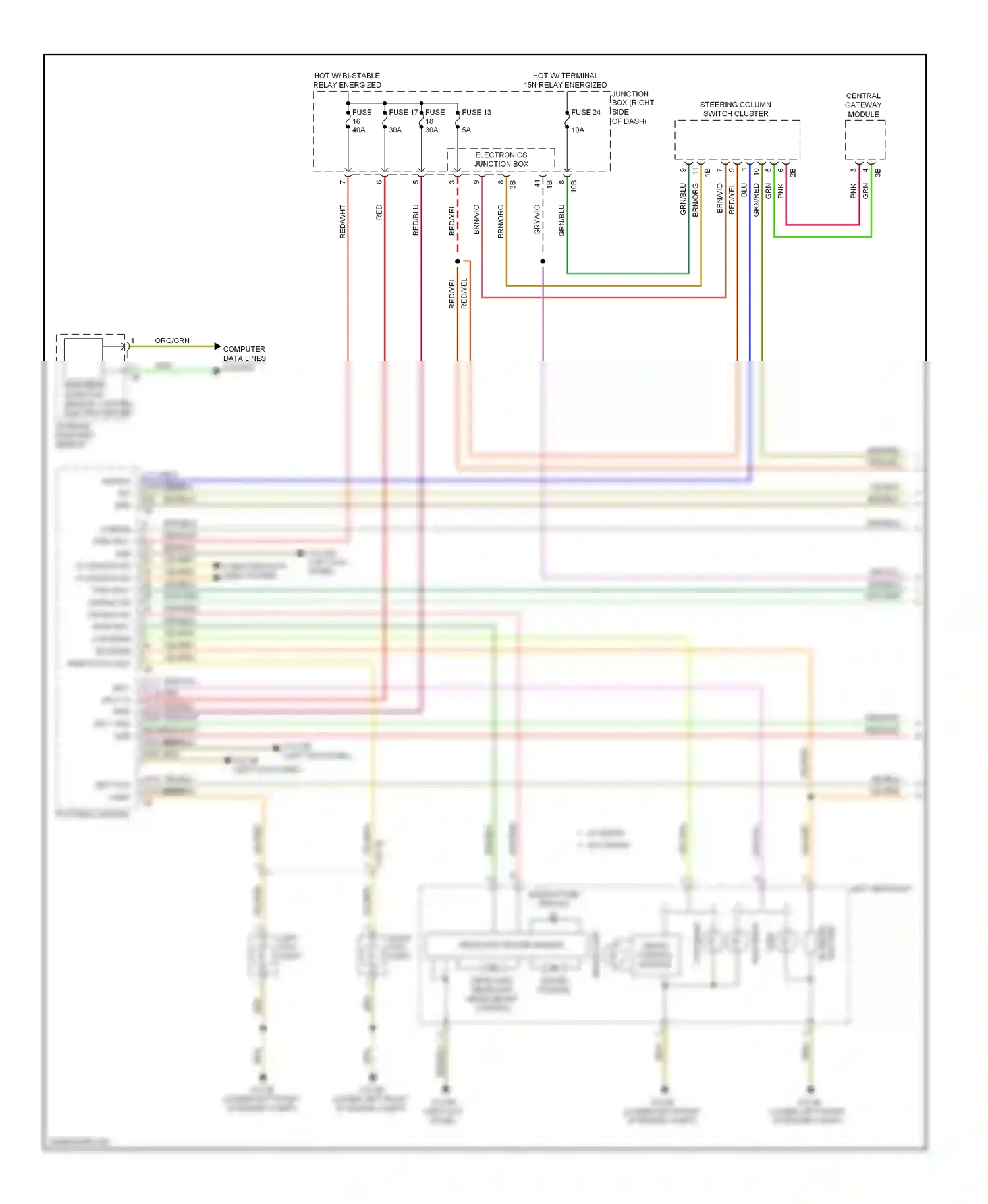 BMW 5 series GT F07 (2009-2013) computer data lines system wiring diagram  (24 of 94)
