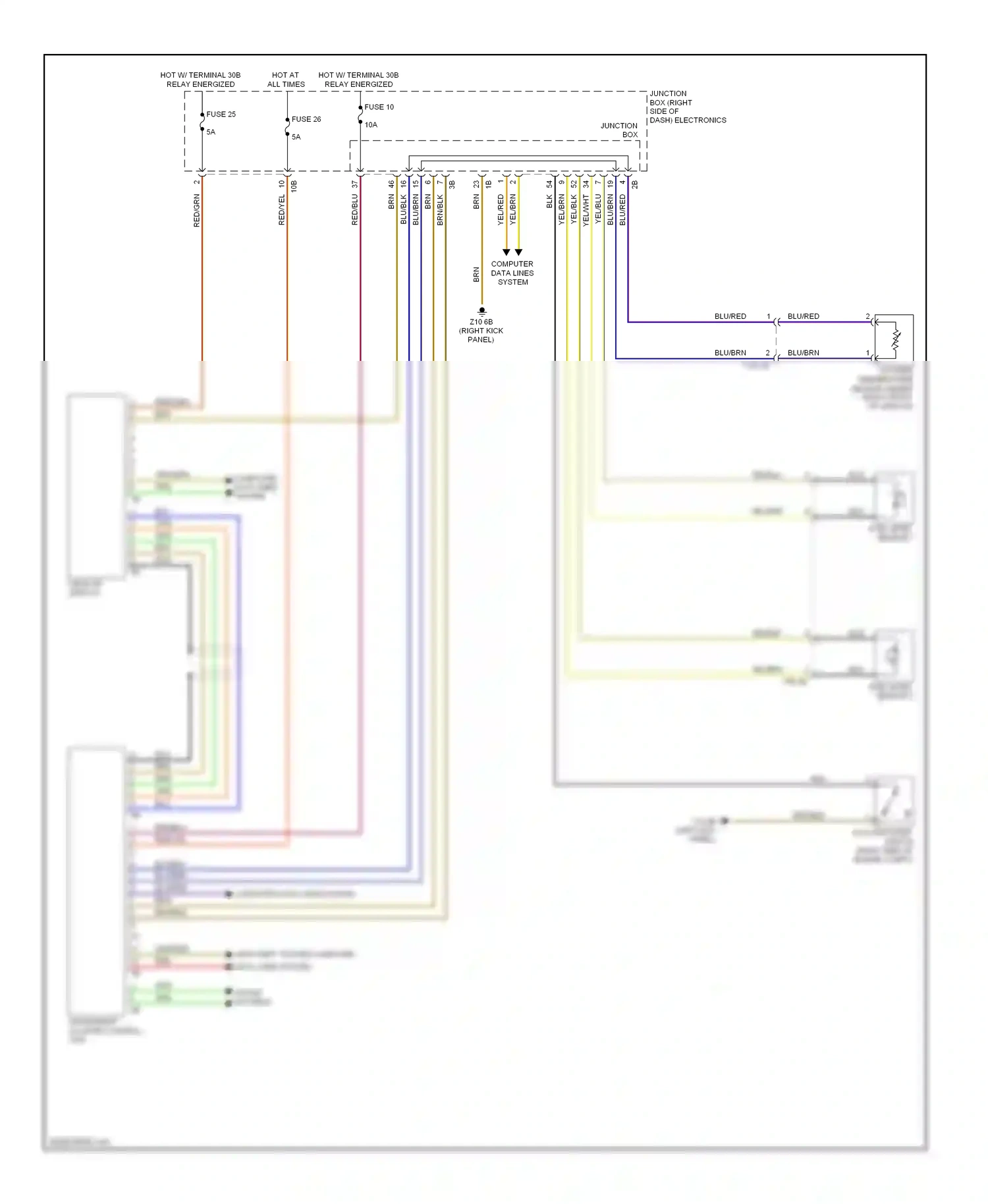 BMW 5 series GT F07 (2009-2013) computer data lines system wiring diagram  (25 of 94)