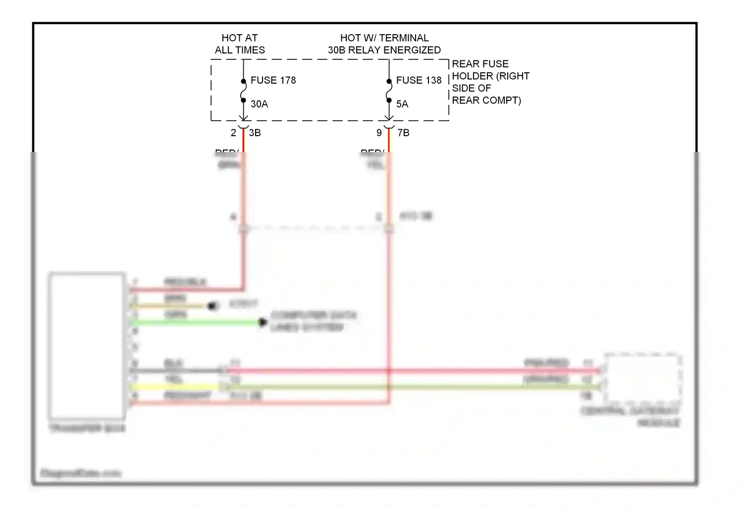 BMW 5 series GT F07 (2009-2013) computer data lines system wiring diagram  (91 of 94)