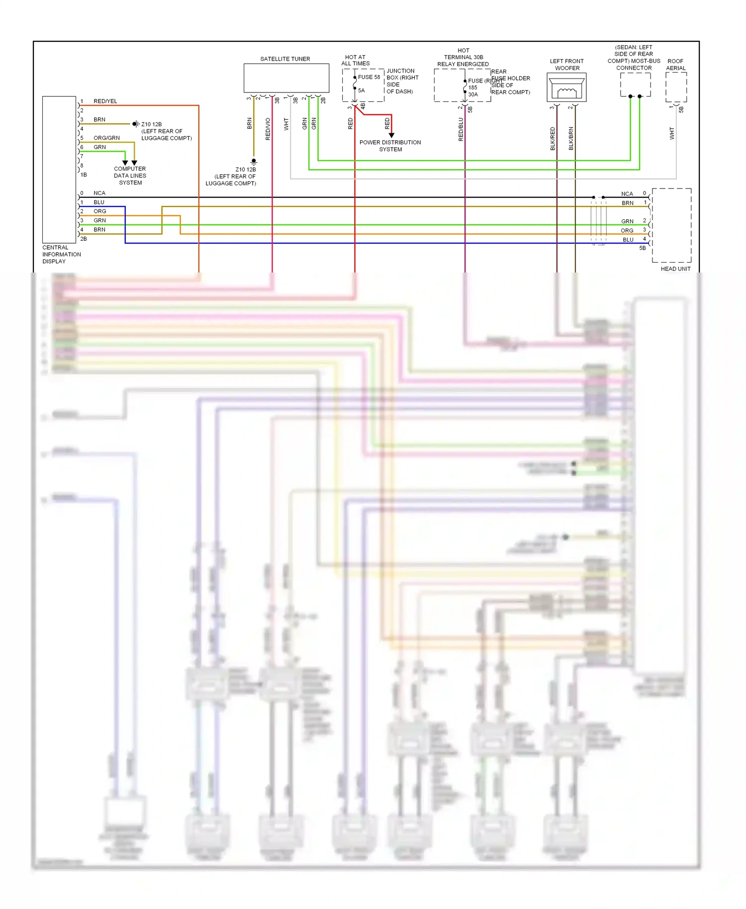 BMW 5 series GT F07 (2009-2013) computer data lines system wiring diagram  (34 of 94)