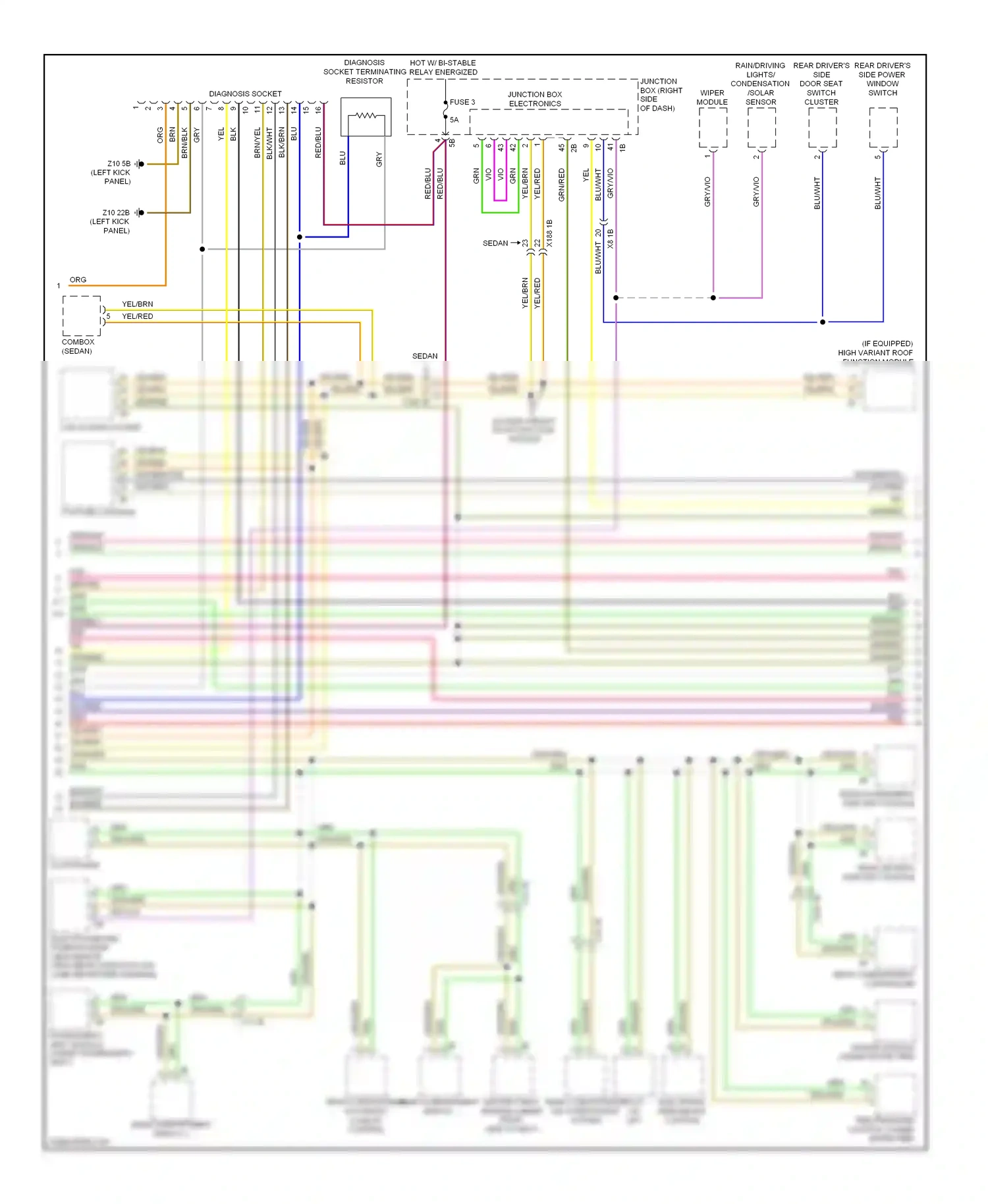 BMW 5 series GT F07 (2009-2013) controller wiring diagram  (1 of 6)