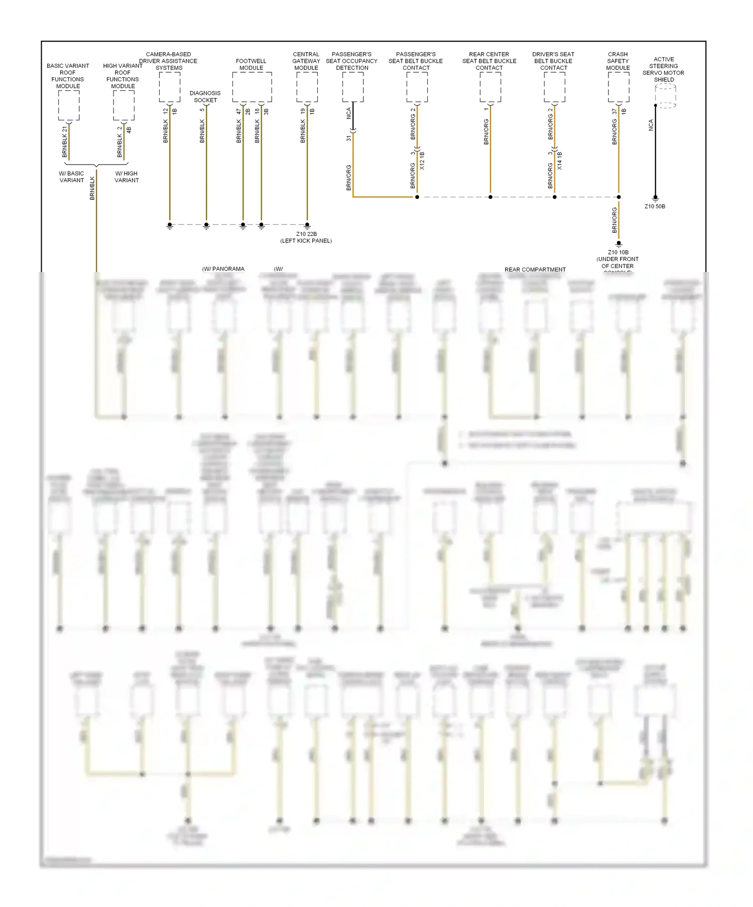 BMW 5 series GT F07 (2009-2013) controller wiring diagram  (2 of 6)