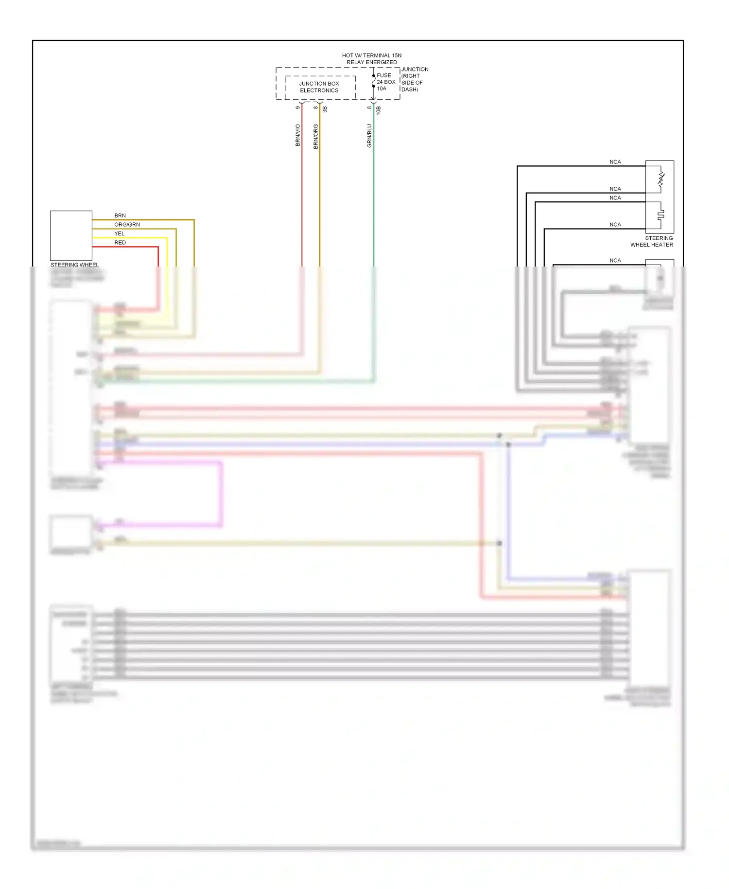 BMW 5 series GT F07 (2009-2013) right steering wheel multi-function switch block wiring diagram  (1 of 1)