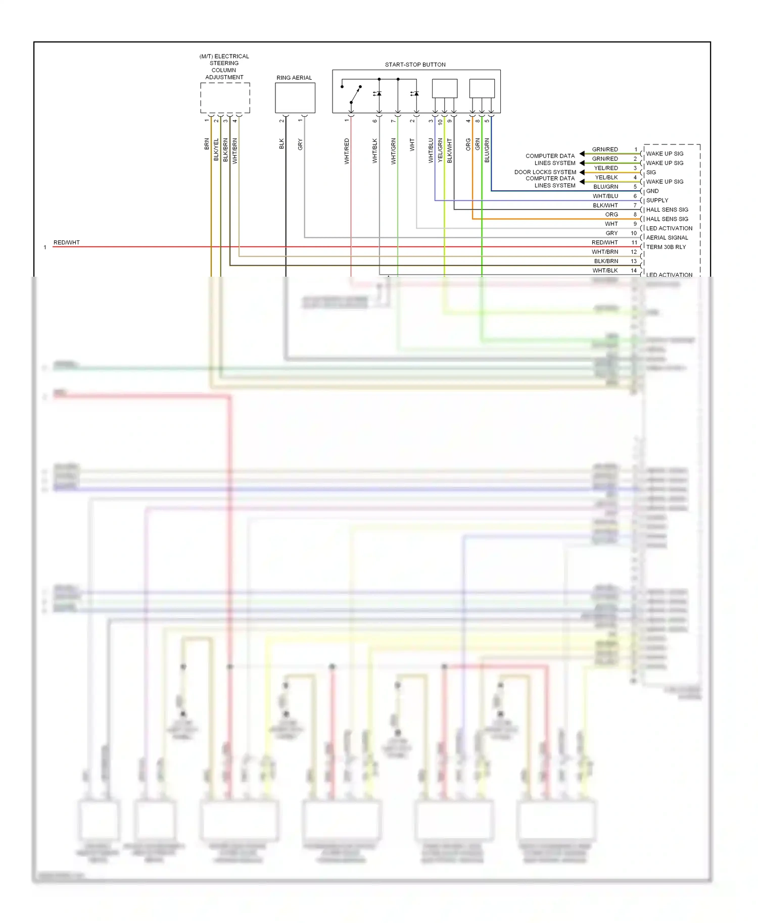 BMW 5 series GT F07 (2009-2013) w/ automatic engine start-stop function wiring diagram  (1 of 3)