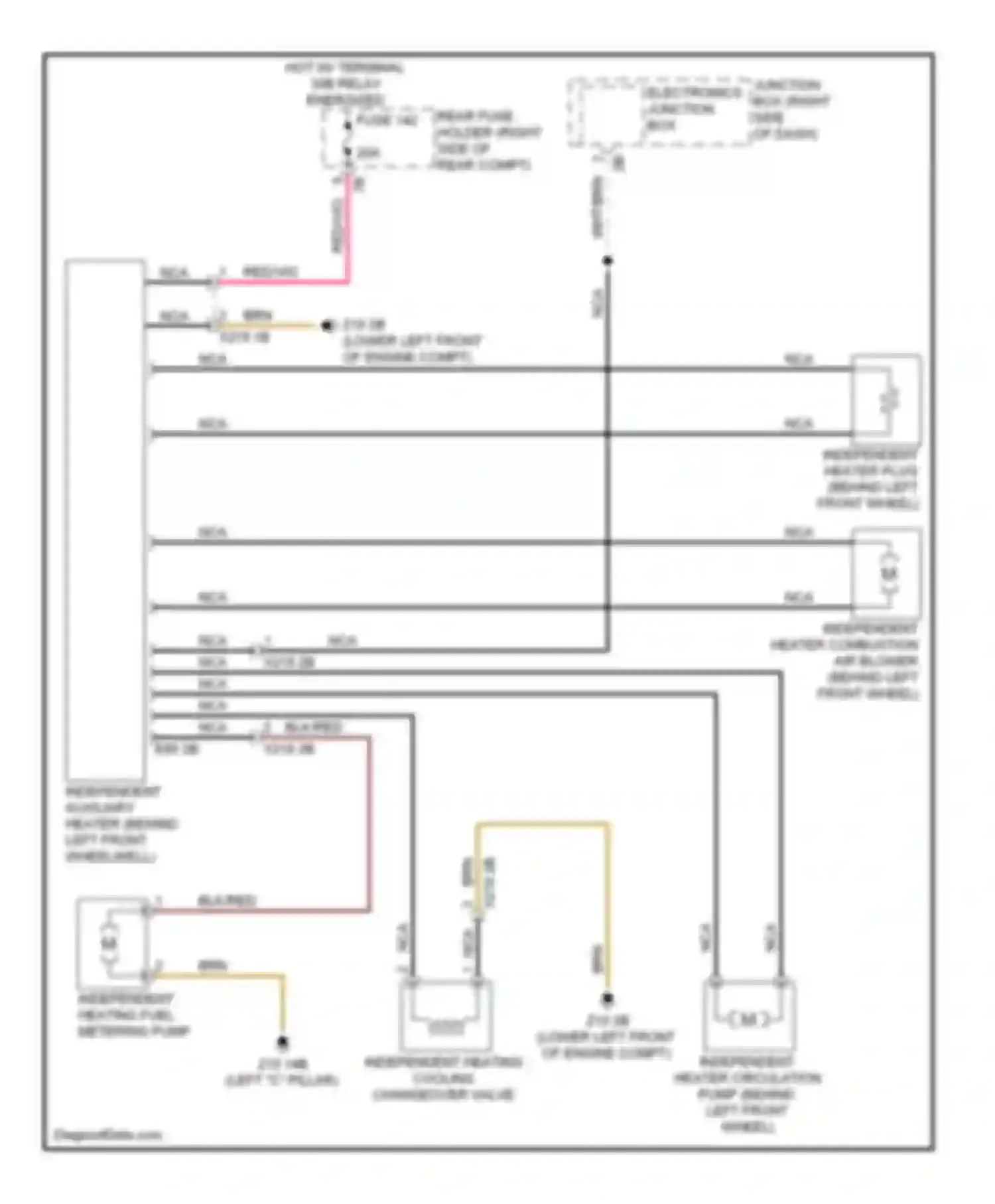 5 series BMW F10/F11 (2009-2013): Independent heating circuit