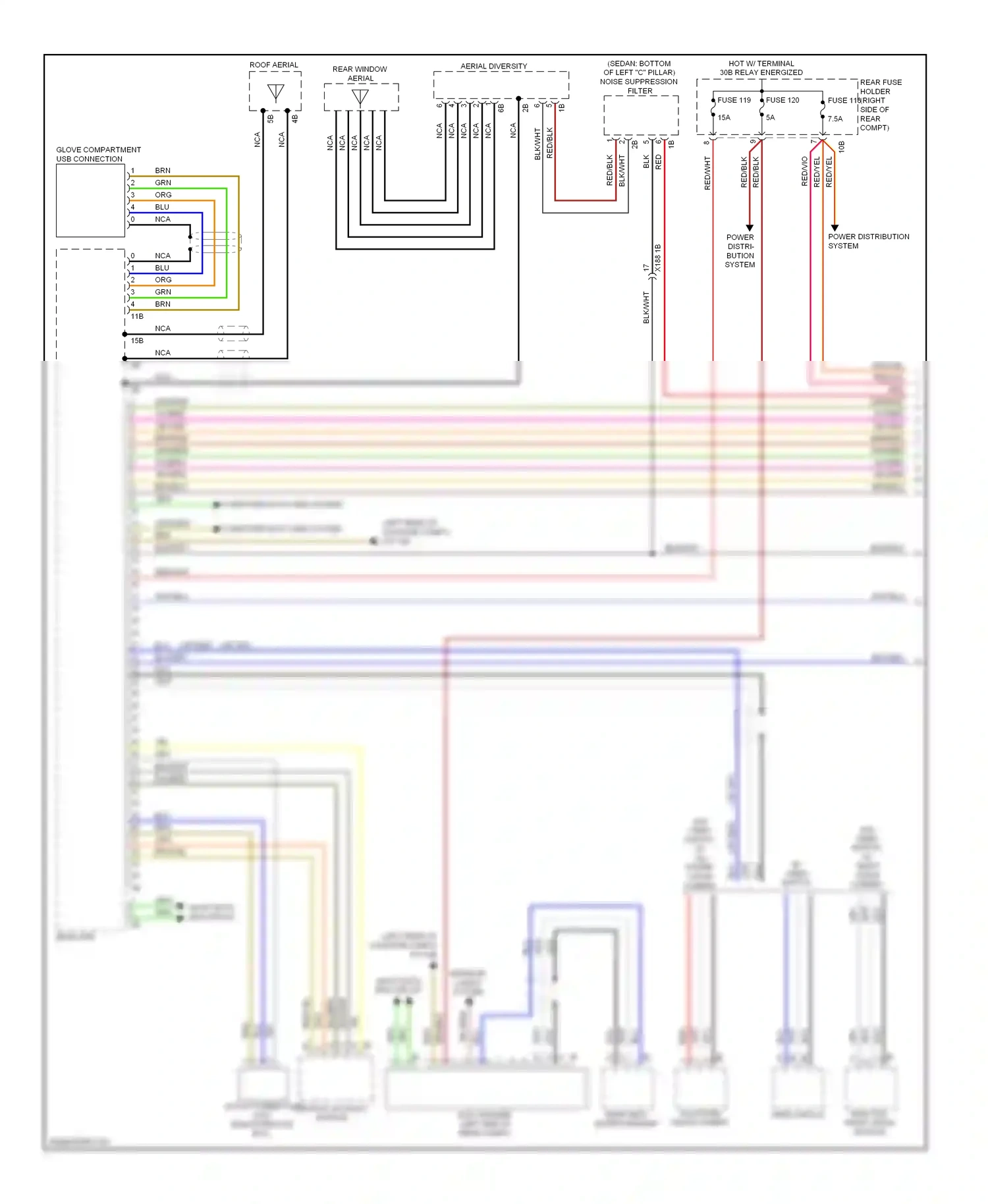 BMW 5 series F10/F11 (2009-2013) compt) wiring diagram  (1 of 3)