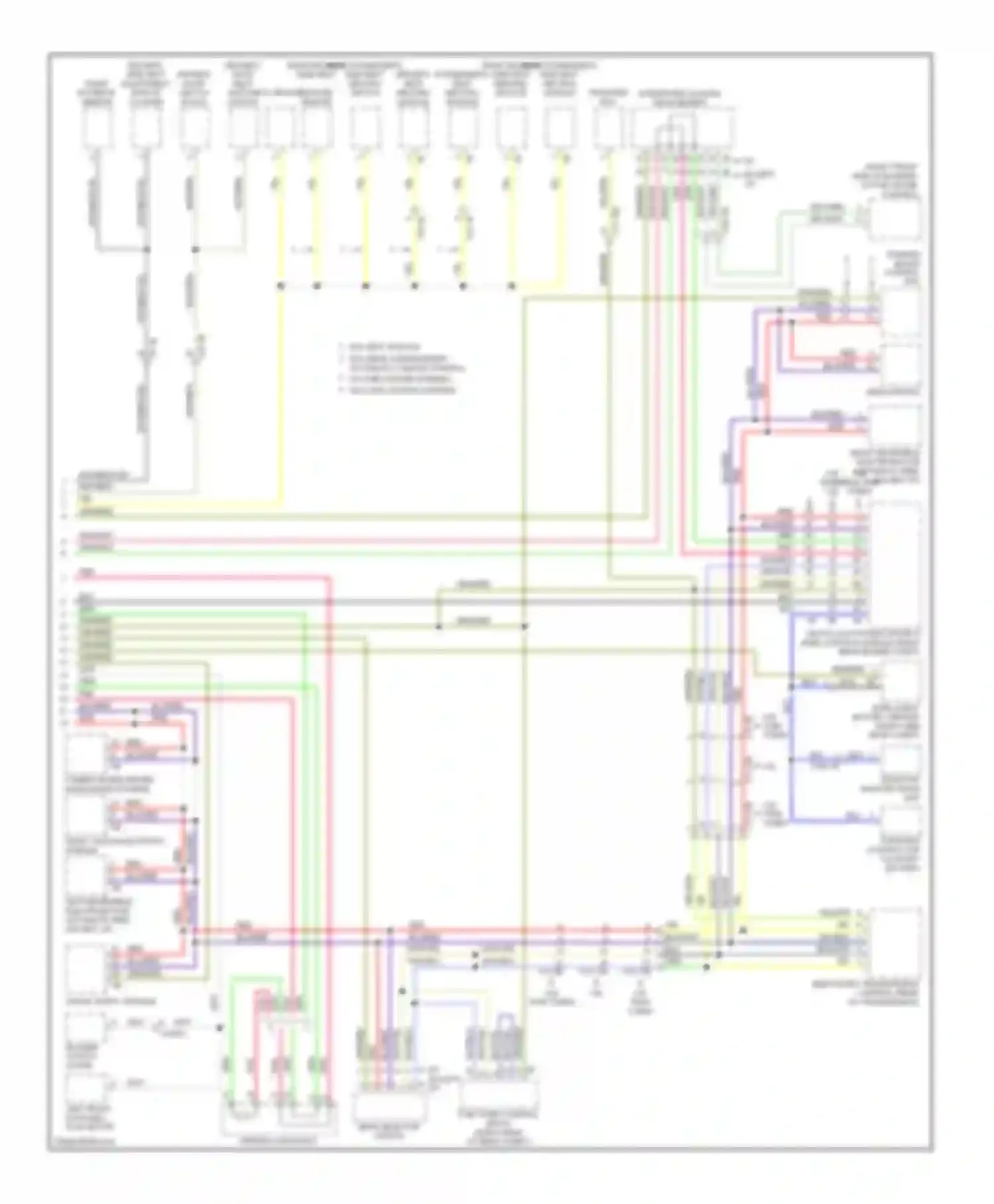 Wiring diagram driver's door seat switch auc heating cluster switch sensor for BMW 5 series F10/F11 (2009-2013) (1 of 1)