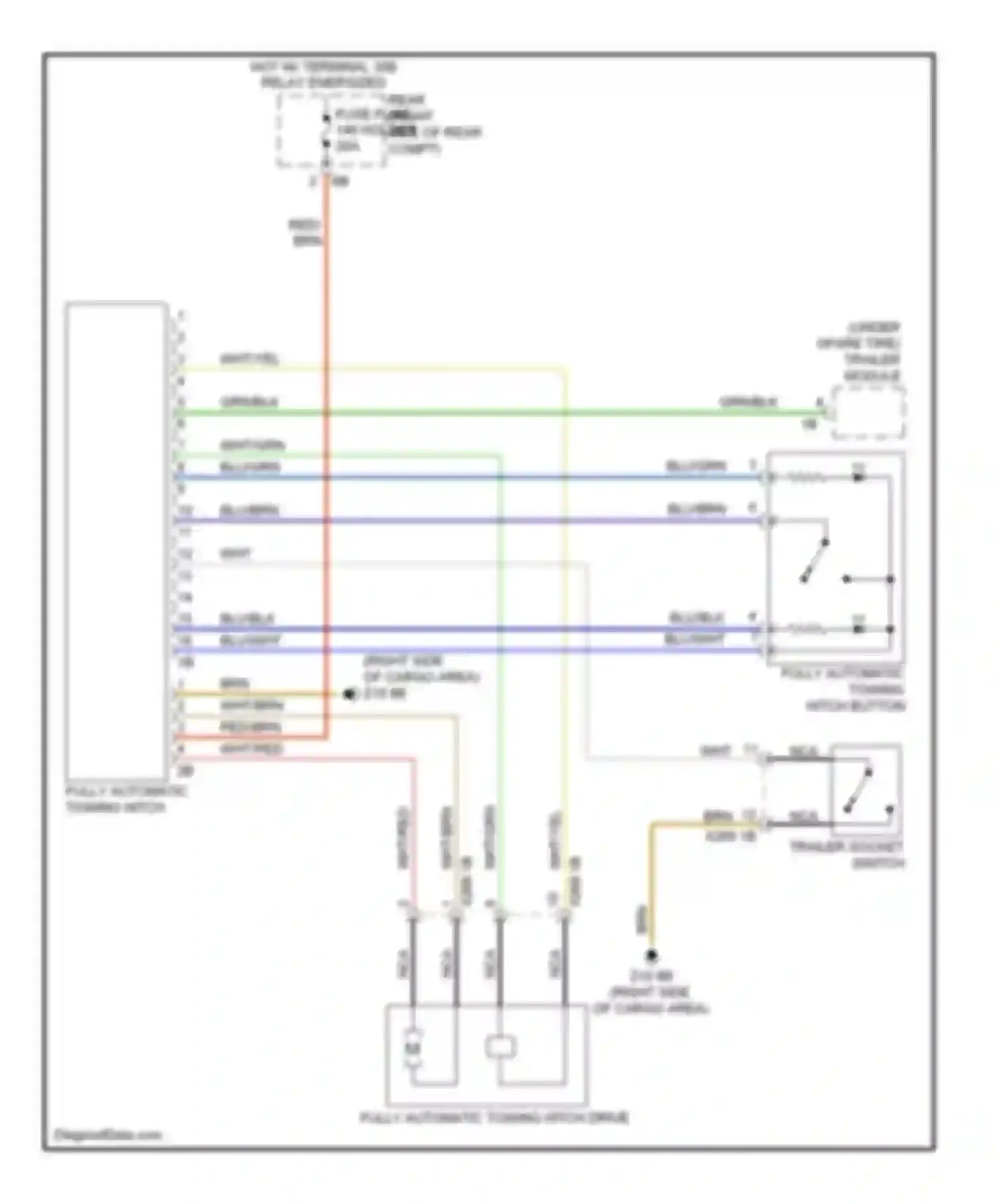 Wiring diagram fully automatic towing hitch for BMW 5 series F10/F11 (2009-2013) (1 of 2)