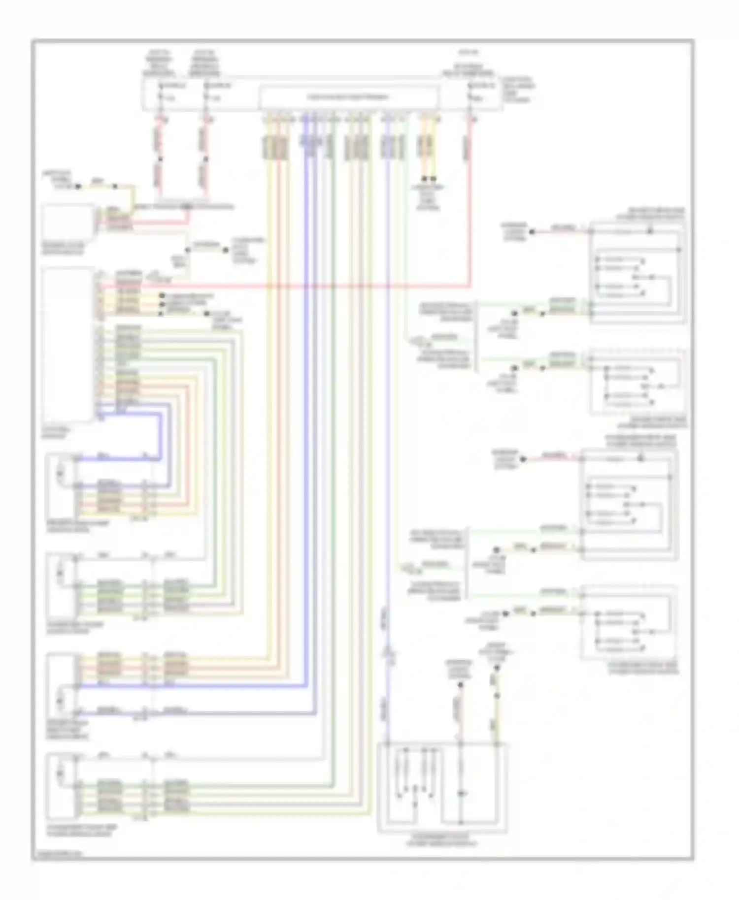 Wiring diagram passenger's door power window switch for BMW 5 series F10/F11 (2009-2013)