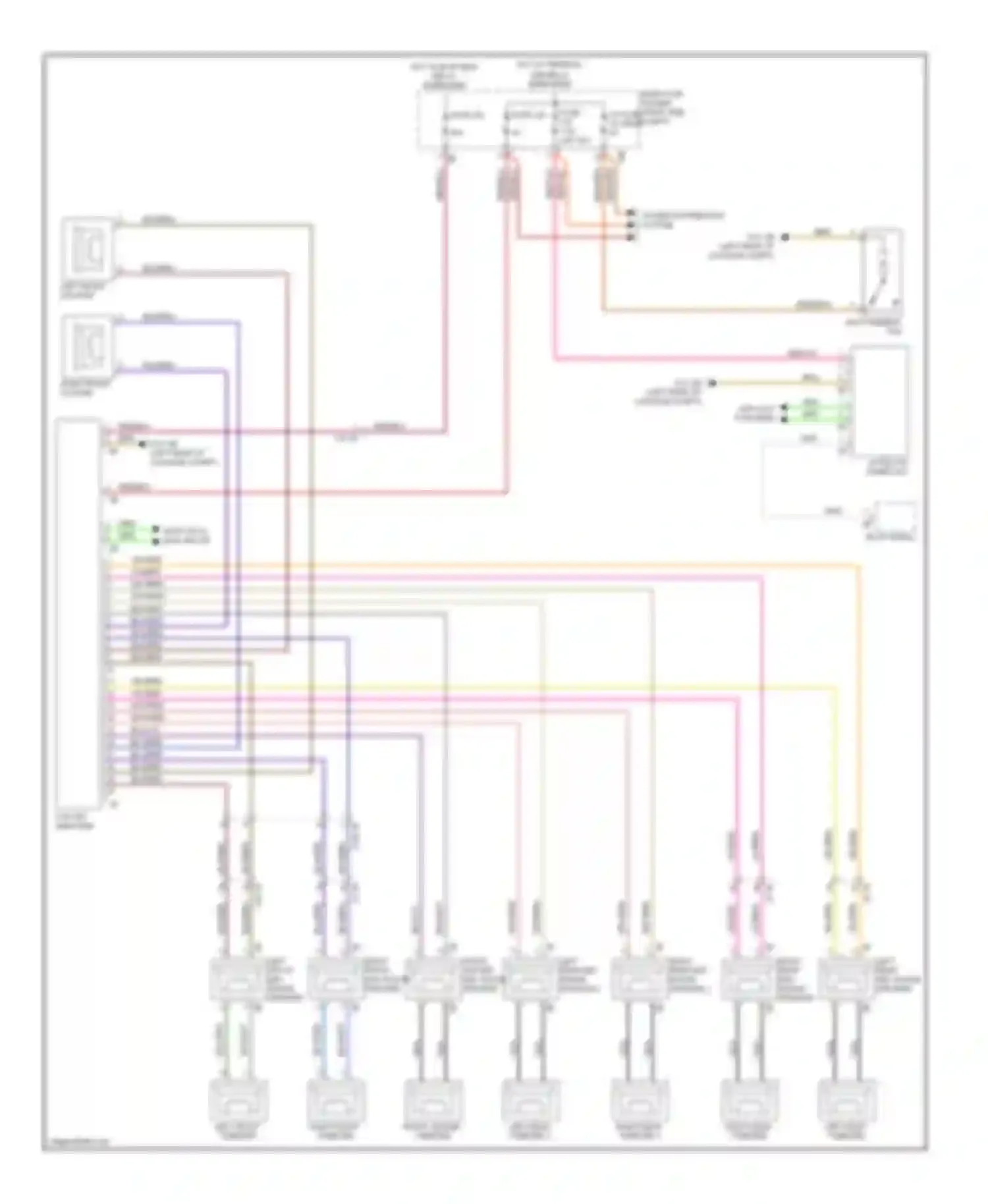 Wiring diagram left rear mid- range speaker 2 for BMW 5 series F10/F11 (2009-2013)
