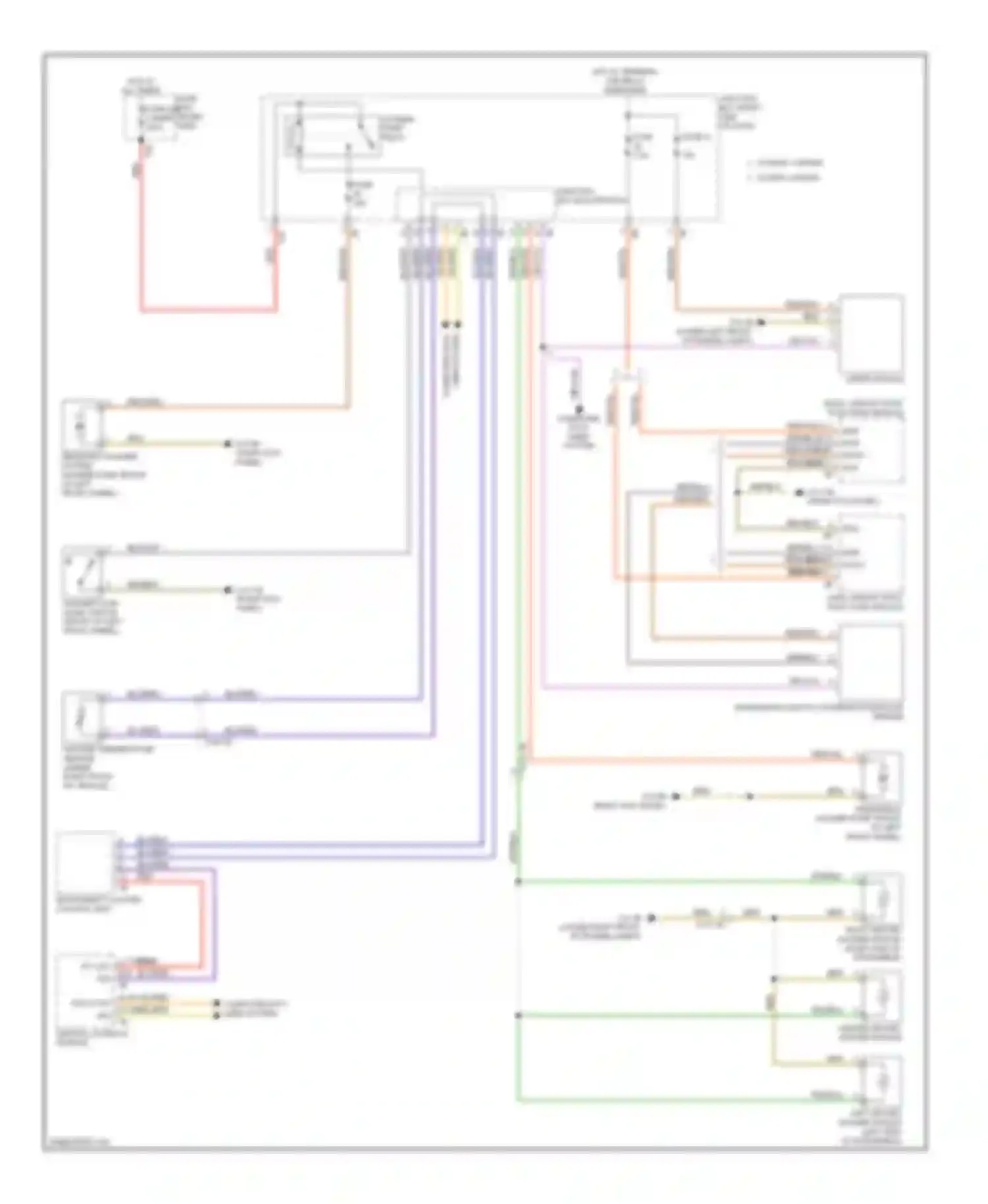 Wiring diagram instrument cluster control unit for BMW 5 series F10/F11 (2009-2013) (5 of 5)