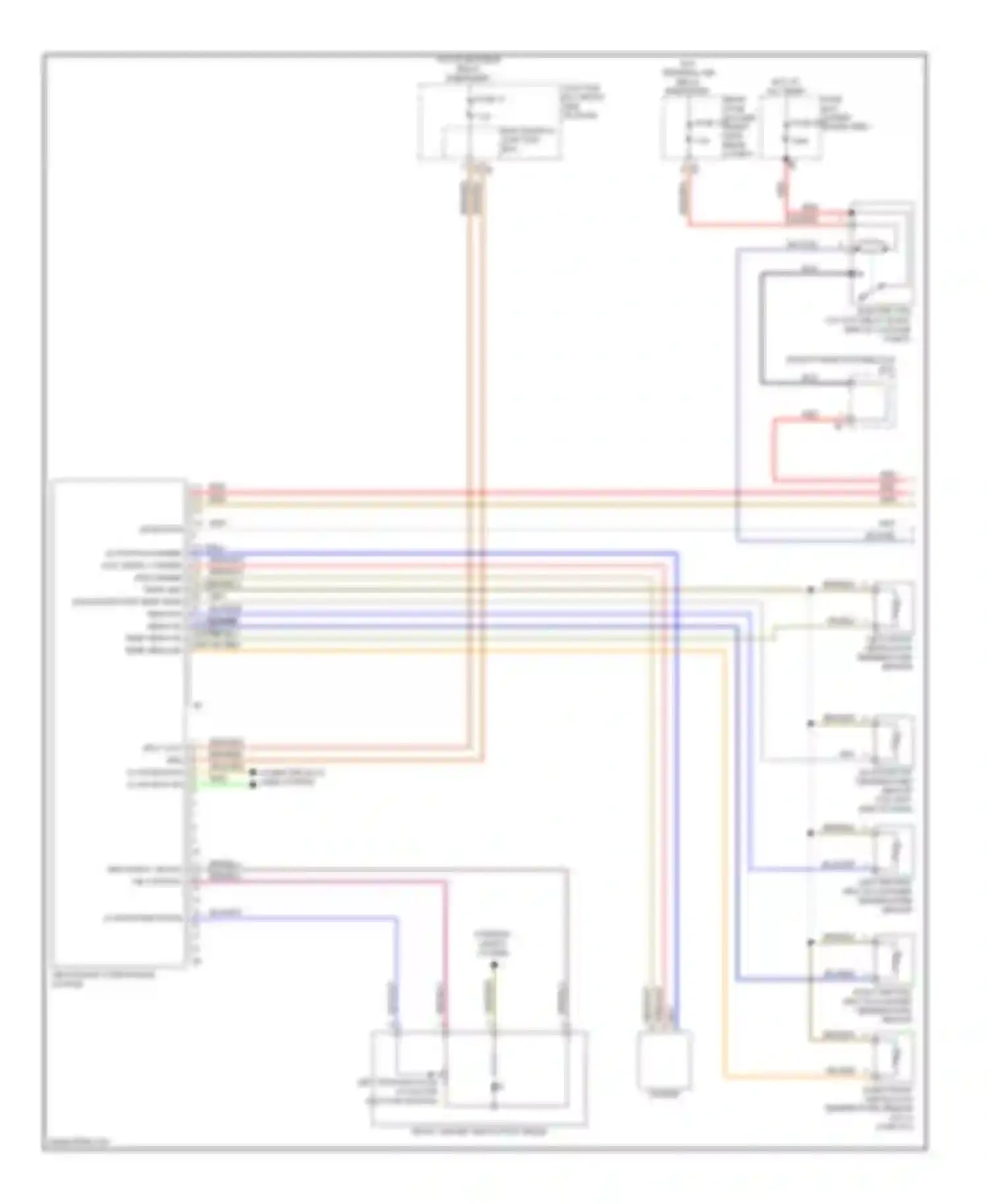 Wiring diagram left front ventilation temperature sensor for BMW 5 series F10/F11 (2009-2013) (1 of 2)