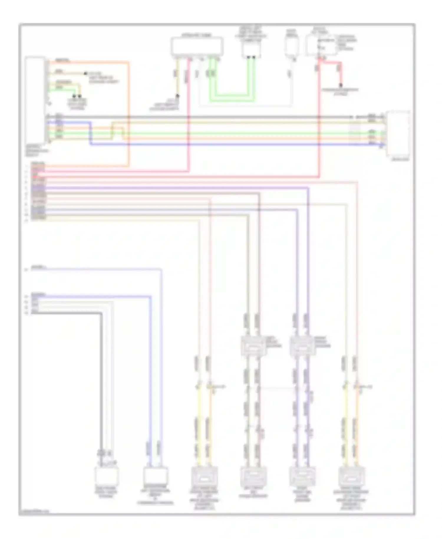 Wiring diagram left front woofer for BMW 5 series F10/F11 (2009-2013) (2 of 9)