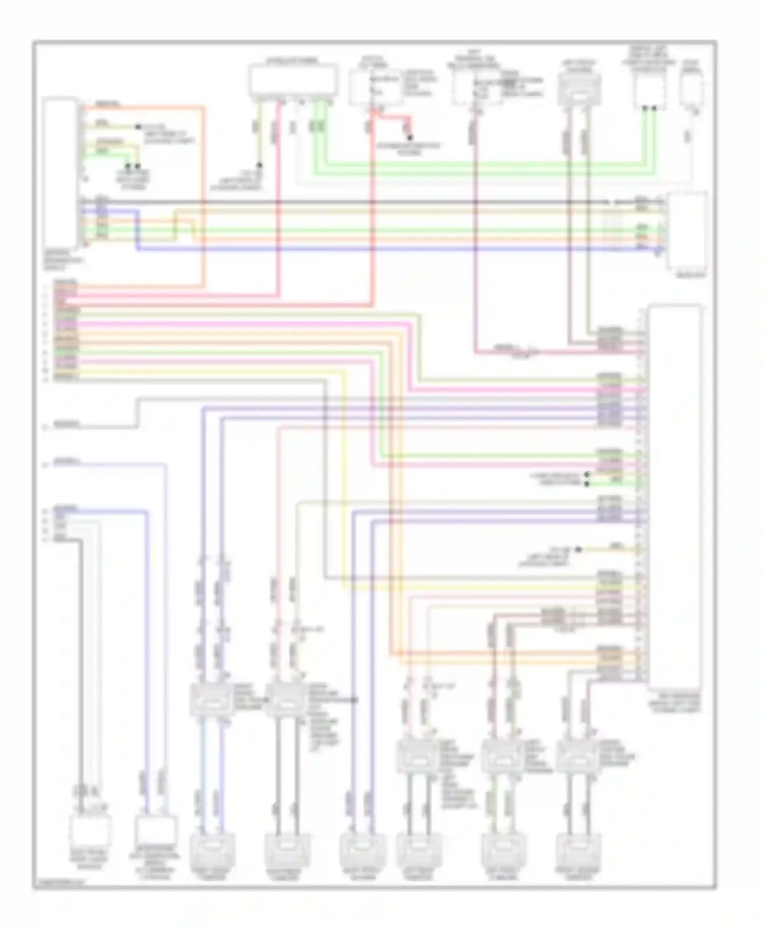 Wiring diagram left front woofer for BMW 5 series F10/F11 (2009-2013) (4 of 9)