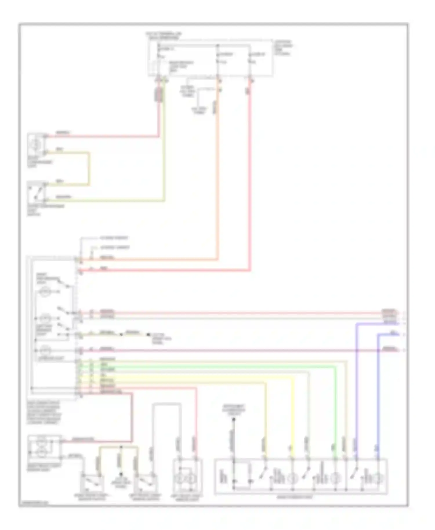 Wiring diagram left map reading light for BMW 5 series F10/F11 (2009-2013) (1 of 1)