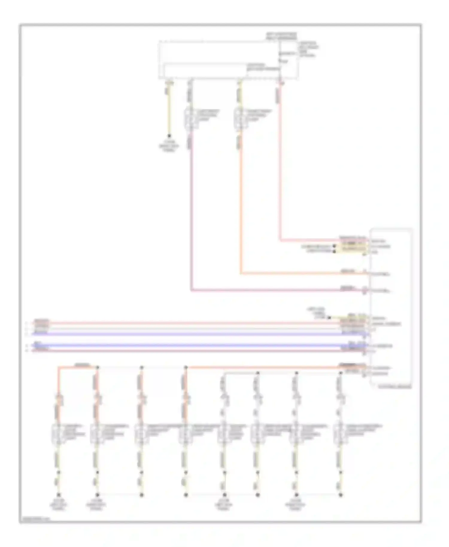 Wiring diagram passenger's door far-field light for BMW 5 series F10/F11 (2009-2013) (1 of 1)