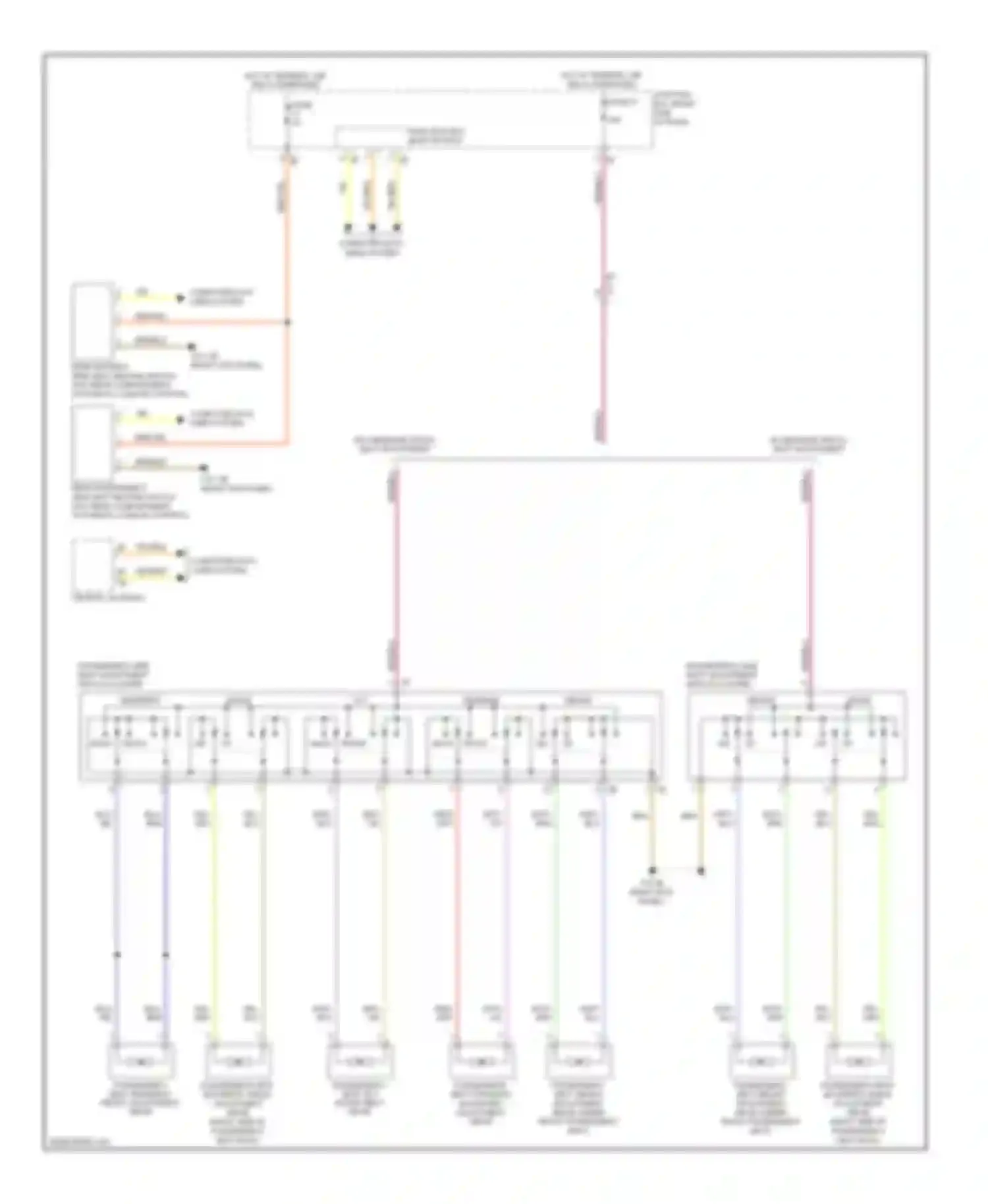 Wiring diagram passenger's side seat adjustment switch cluster for BMW 5 series F10/F11 (2009-2013) (4 of 5)