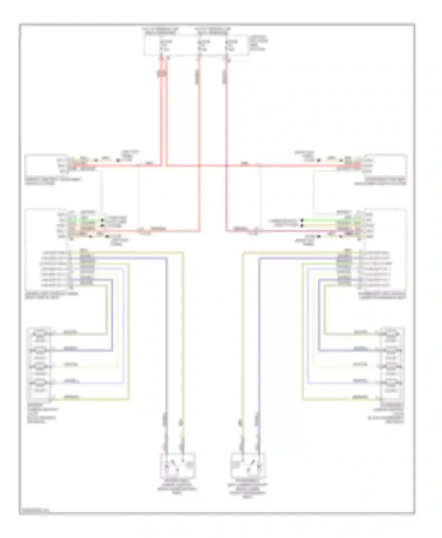 Wiring diagram passenger's side seat adjustment switch cluster for BMW 5 series F10/F11 (2009-2013) (2 of 5)