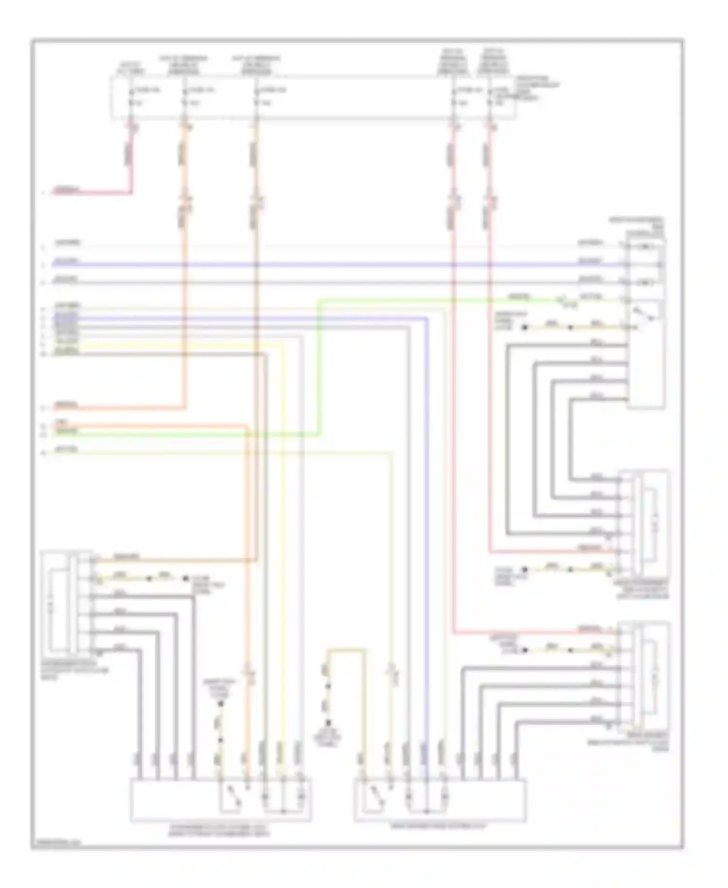 Wiring diagram rear driver's side automatic soft-close drive for BMW 5 series F10/F11 (2009-2013) (1 of 2)