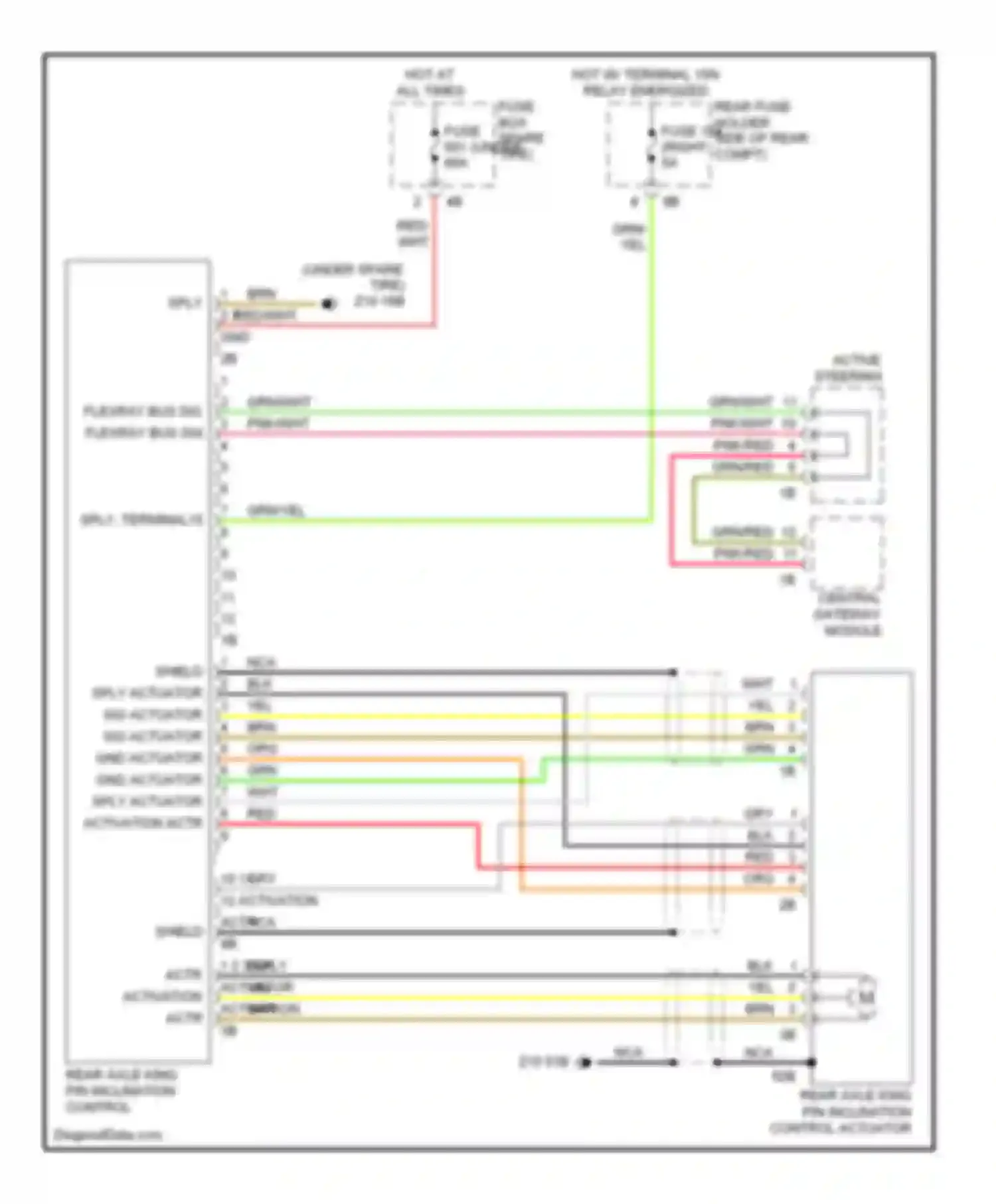Wiring diagram rear fuse holder for BMW 5 series F10/F11 (2009-2013) (5 of 8)