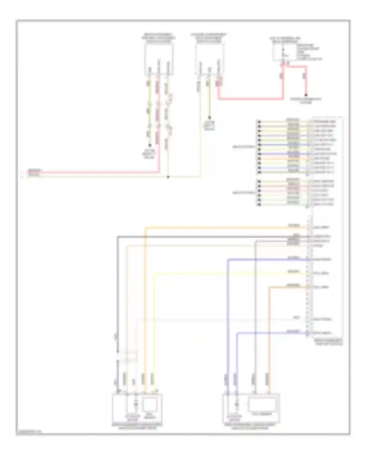 Wiring diagram rear passenger's side backrest head adjustment drive for BMW 5 series F10/F11 (2009-2013) (1 of 1)