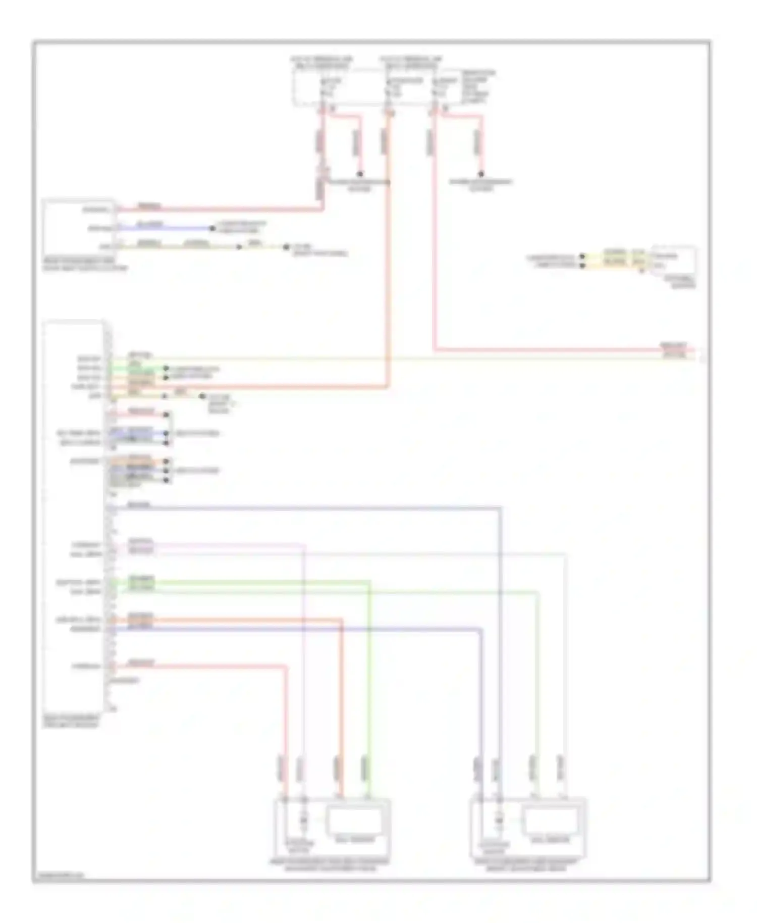 Wiring diagram rear passenger's side door seat switch cluster for BMW 5 series F10/F11 (2009-2013) (3 of 3)