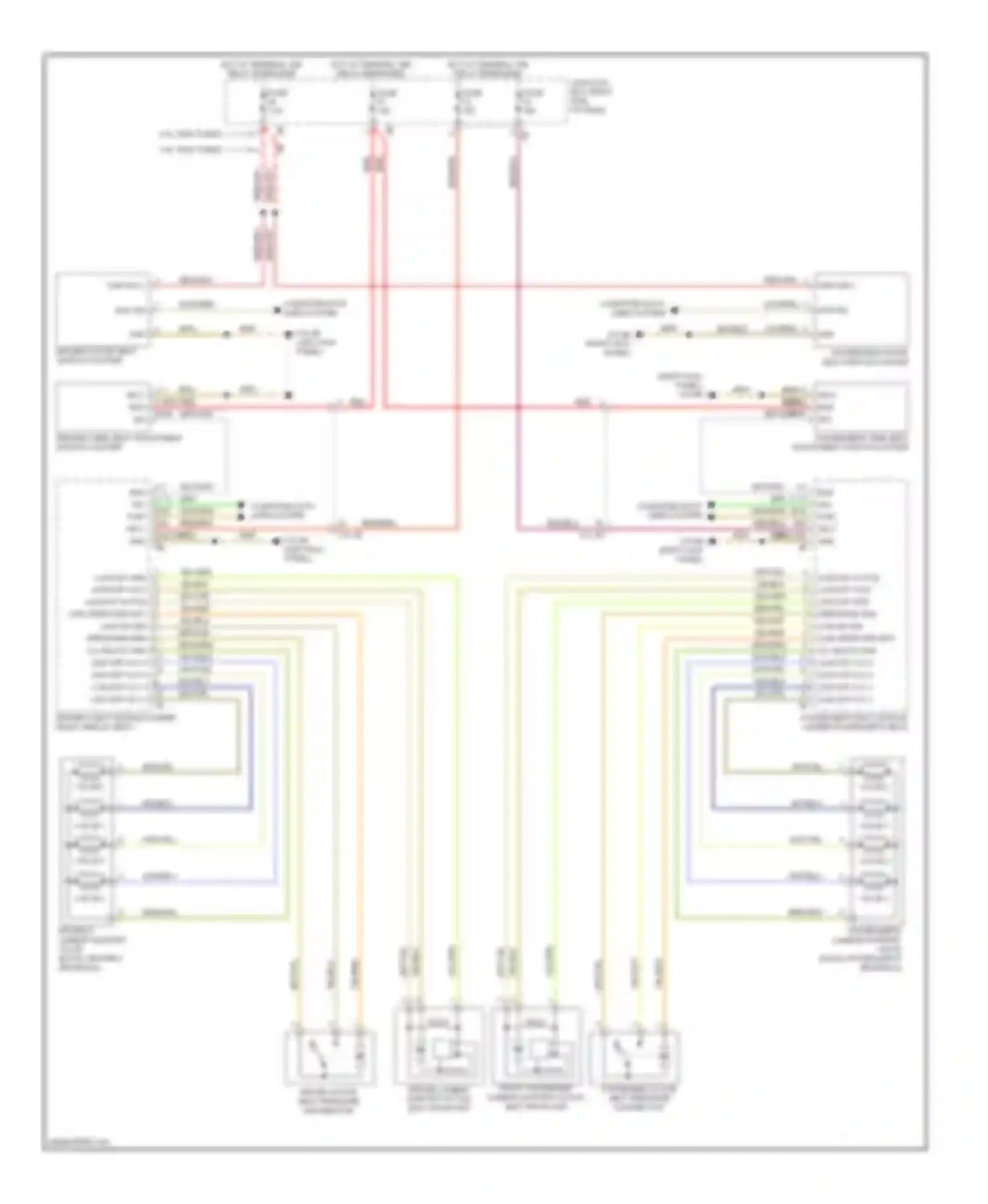 Wiring diagram passenger's door seat switch cluster for BMW 5 series F10/F11 (2009-2013)
