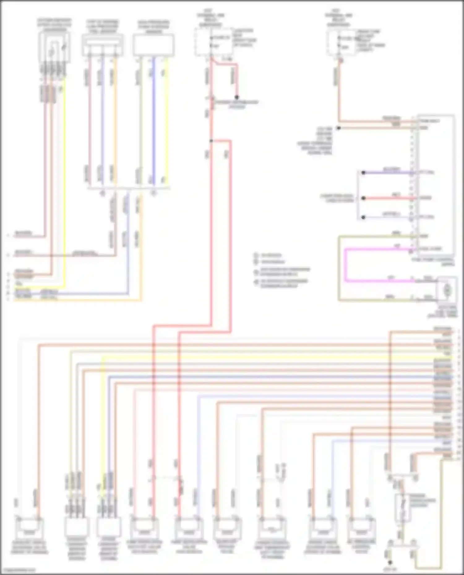 5 series BMW F10/F11 facelift (2013-2017): Wiring diagram engine performance 3.0l turbo (2 of 5)