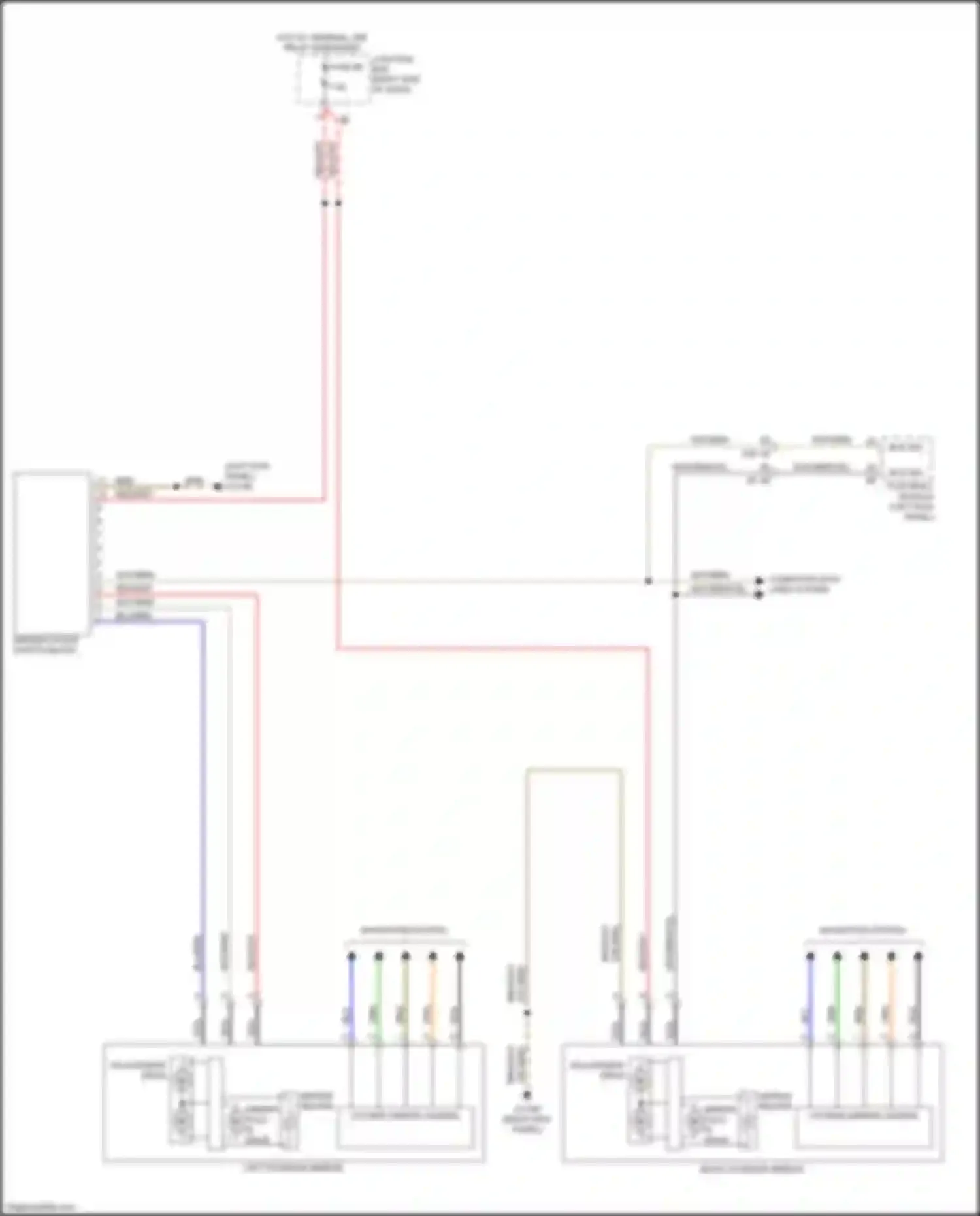 5 series BMW F10/F11 facelift (2013-2017): Memory mirrors circuit, w/ lin bus function