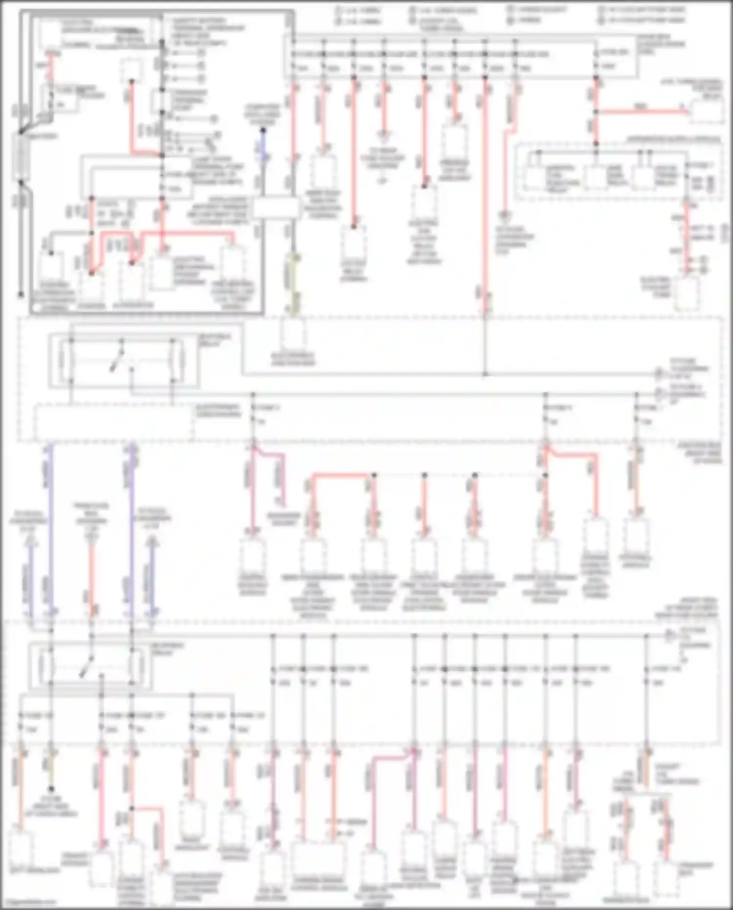 5 series BMW F10/F11 facelift (2013-2017): Power distribution circuit (1 of 6)