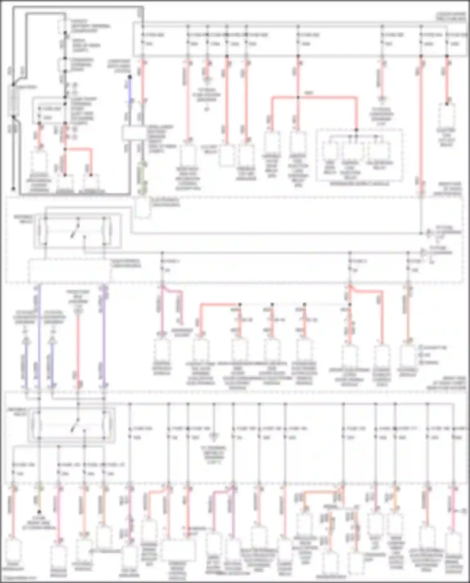 5 series BMW F10/F11 facelift (2013-2017): Power distribution circuit (1 of 7)