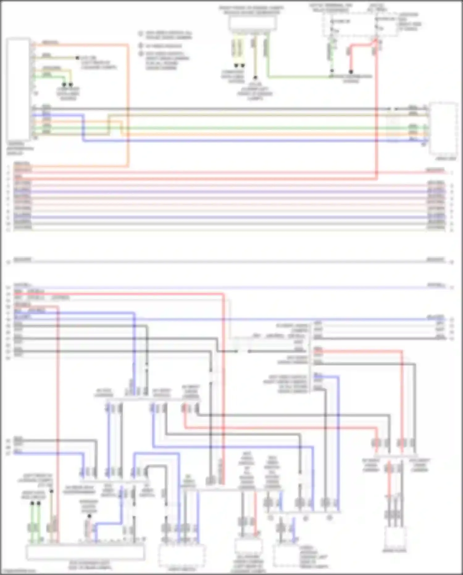 5 series BMW F10/F11 facelift (2013-2017): Base radio circuit, w/ active sound design (2 of 3)