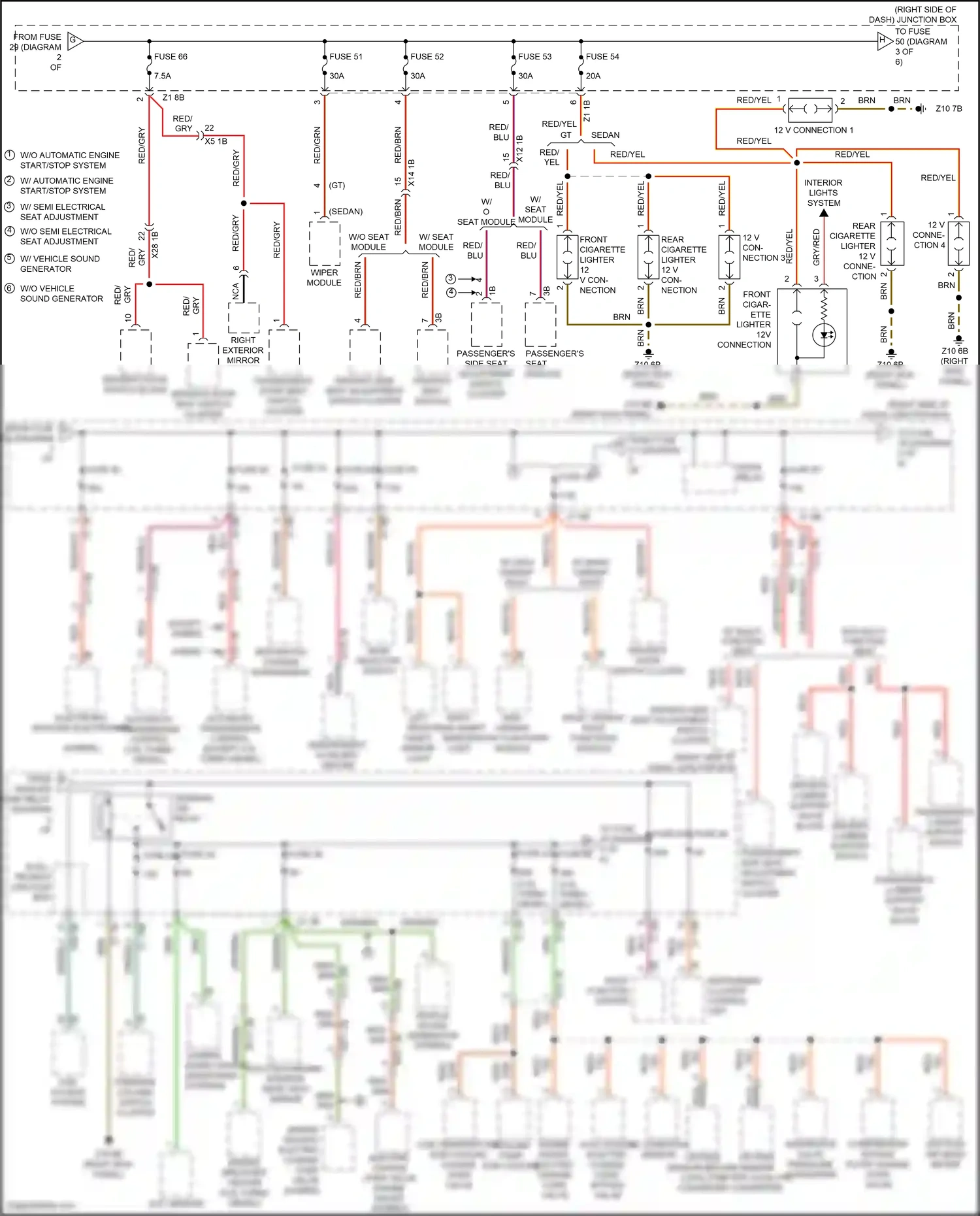 Wiring diagram auc sensor for BMW 5 series F10/F11 facelift (2013-2017) (2 of 4)