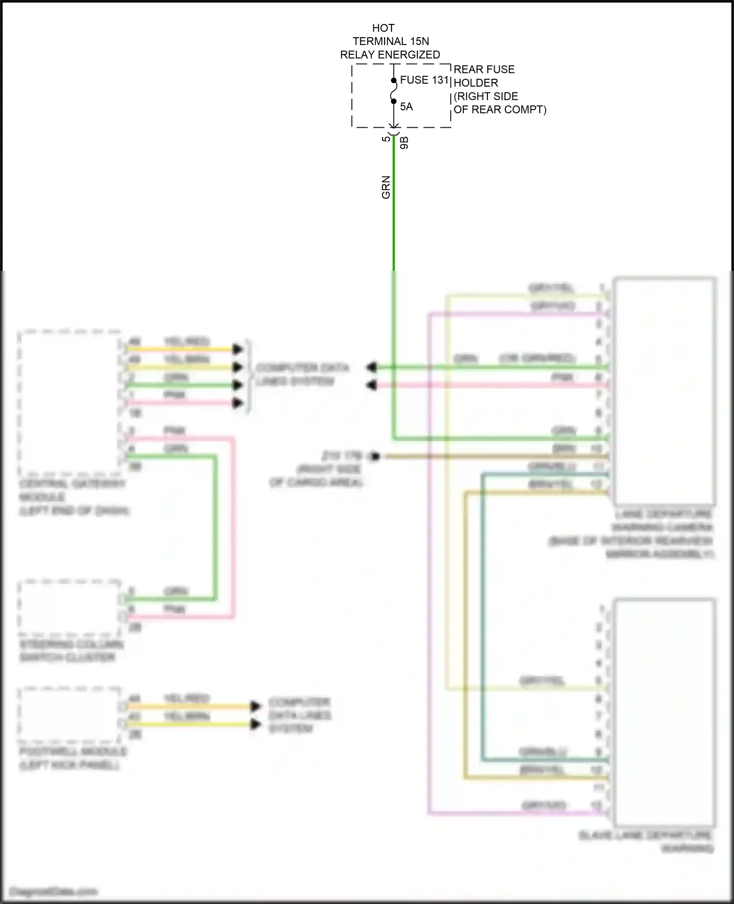 Wiring diagram central gateway module for BMW 5 series F10/F11 facelift (2013-2017) (15 of 21)